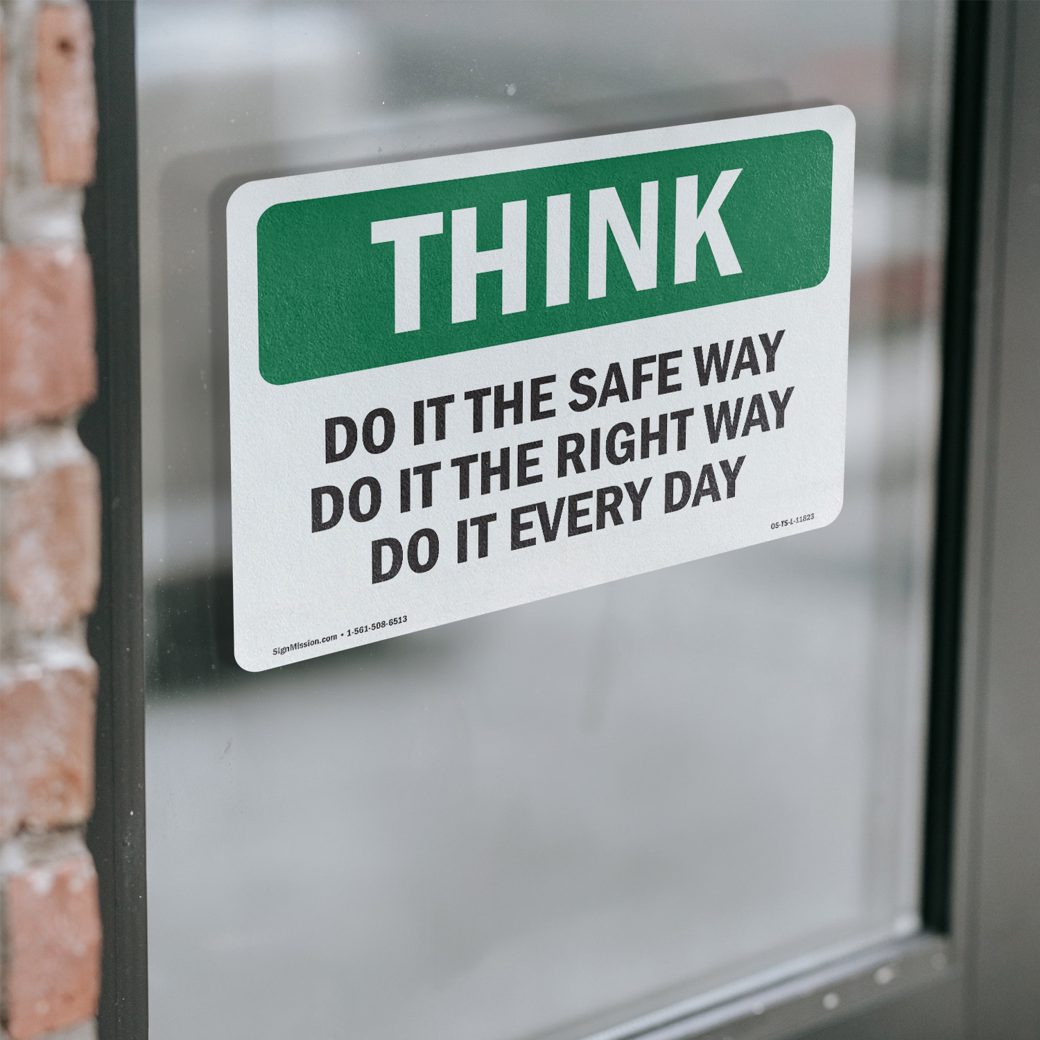 Do It The Safe Way The Right Way Every Day OSHA Think Sign, Decal 5 or 10 Pack - Picture 15 of 43