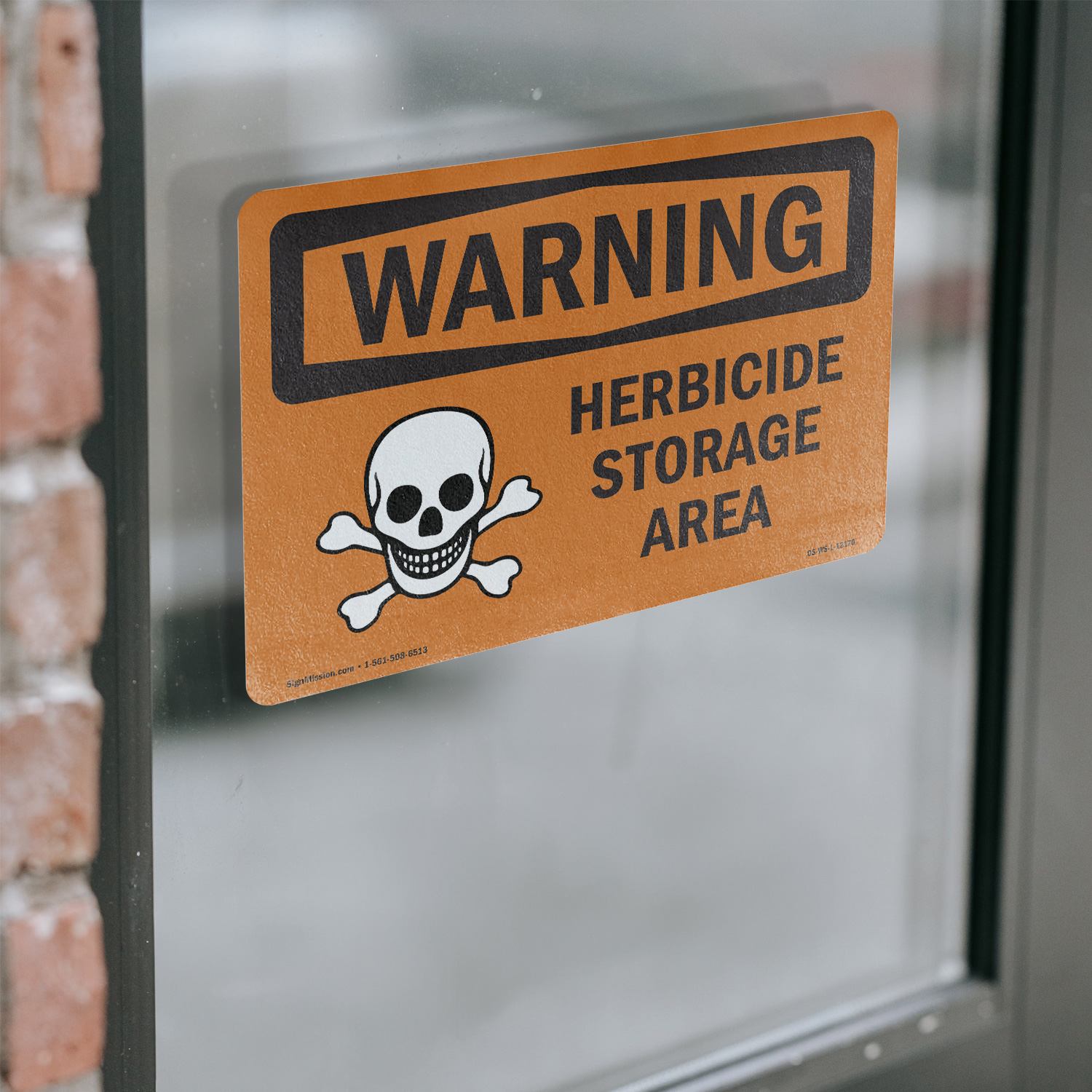 Área de almacenamiento de herbicidas OSHA ADVERTENCIA señal metal, plástico o calcomanía - paquete de 5 o 10 - Imagen 15 de 43