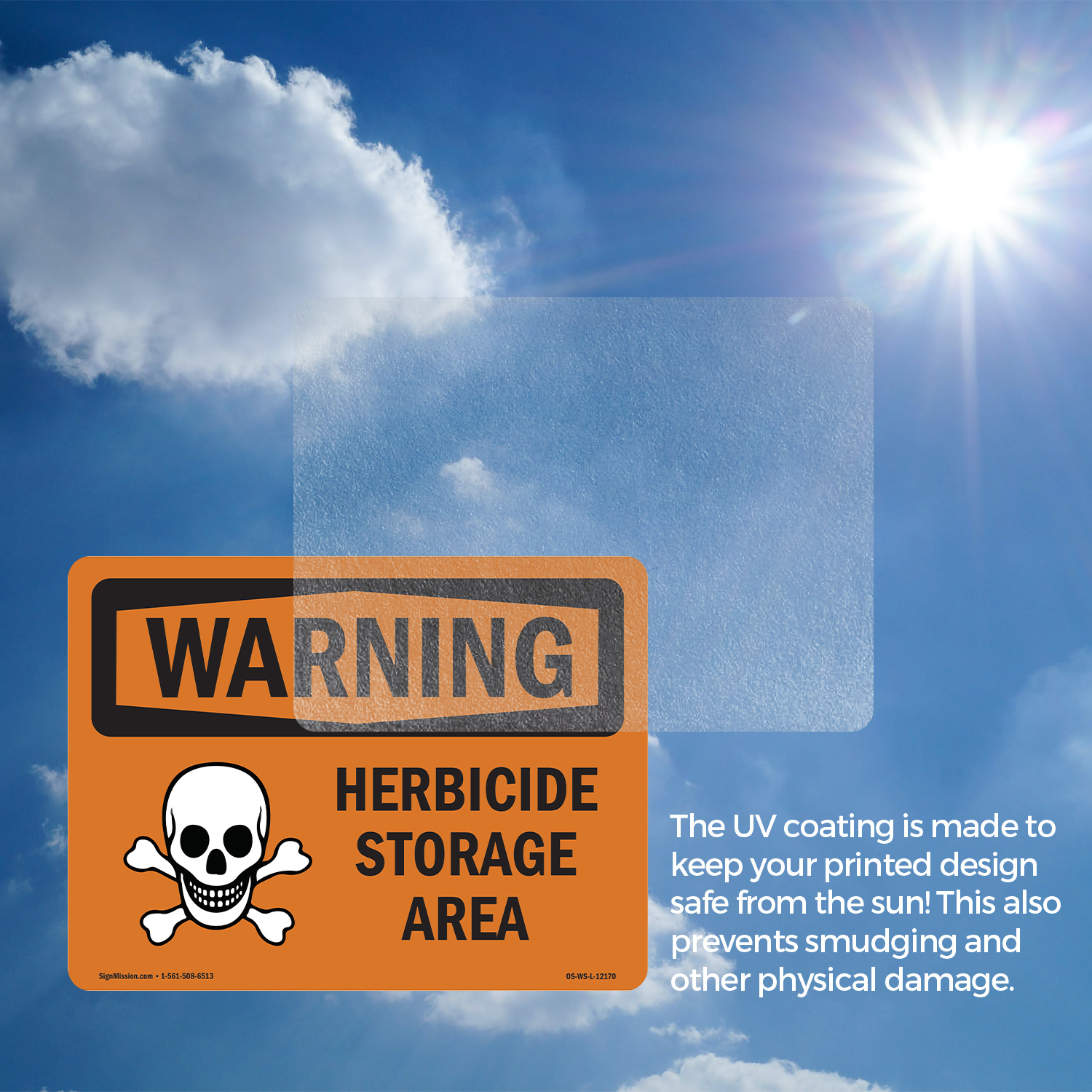 Área de almacenamiento de herbicidas OSHA ADVERTENCIA señal metal, plástico o calcomanía - paquete de 5 o 10 - Imagen 16 de 43