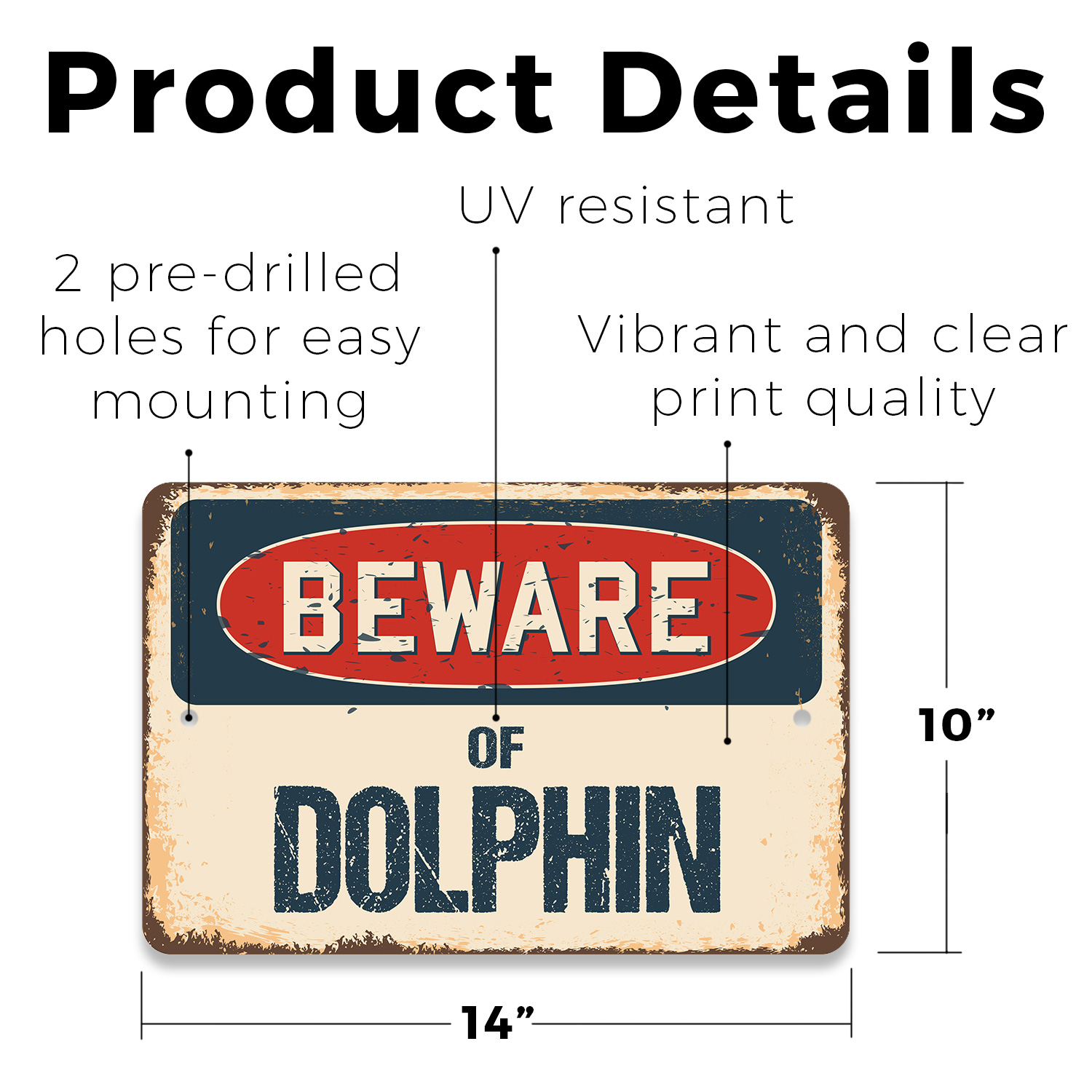 サーフィン ジャンク看板　WARNING　SWIFT Dolphin (3 Pack) Plastic Street Sign Crossing Warning Vintage