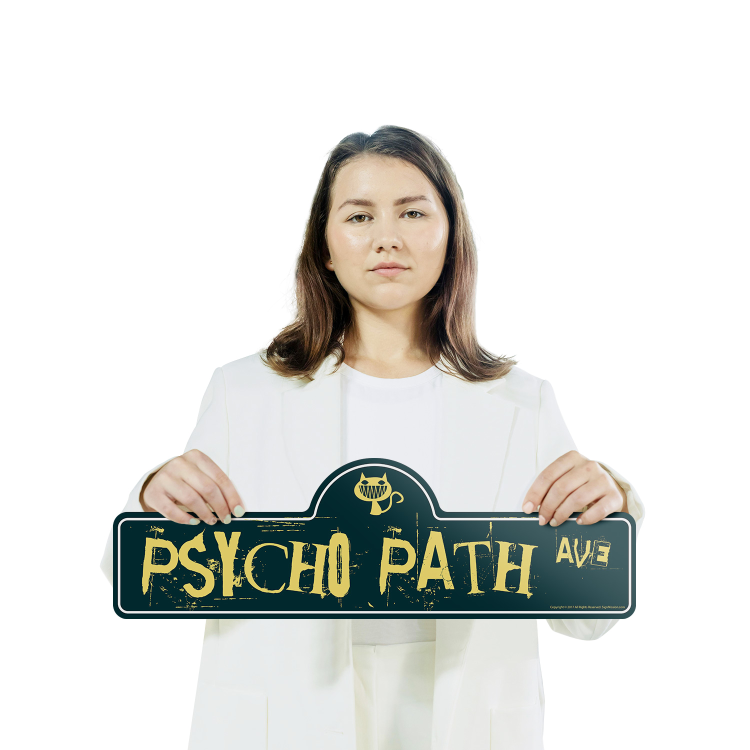 Psycho Path (3 Pack) Plastic Street Sign Crossing Warning Vintage Rustic Beware - Bild 5 von 12