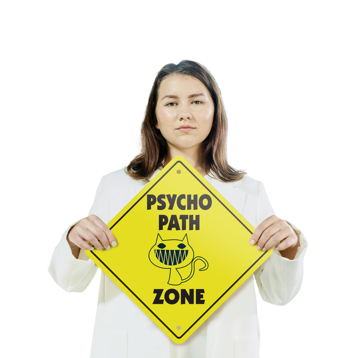 Psycho Path (3 Pack) Plastic Street Sign Crossing Warning Vintage Rustic Beware - Bild 6 von 12
