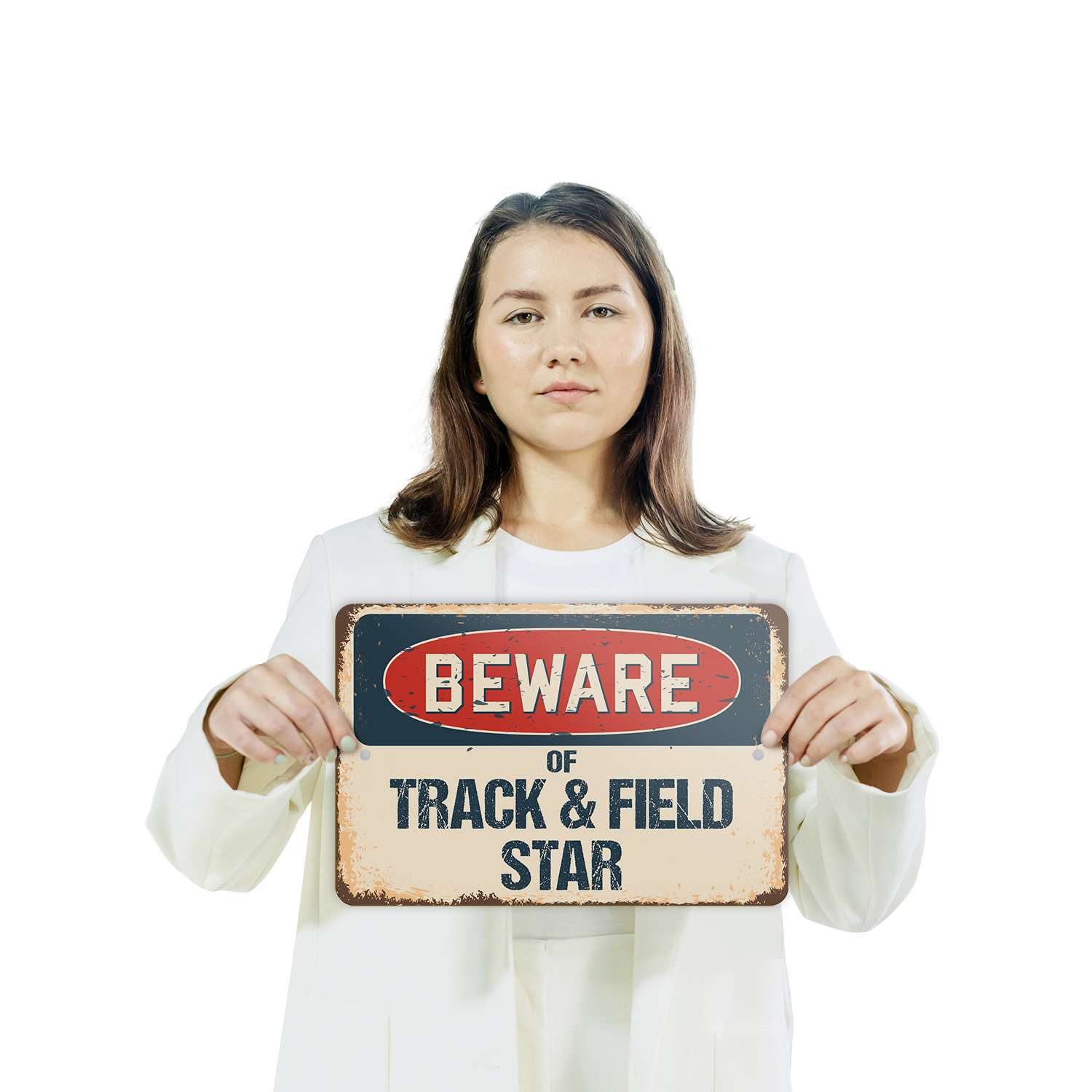 Track And Field (3 Pack) Plastic Street Sign Crossing Warning Vintage Rustic - Picture 7 of 12