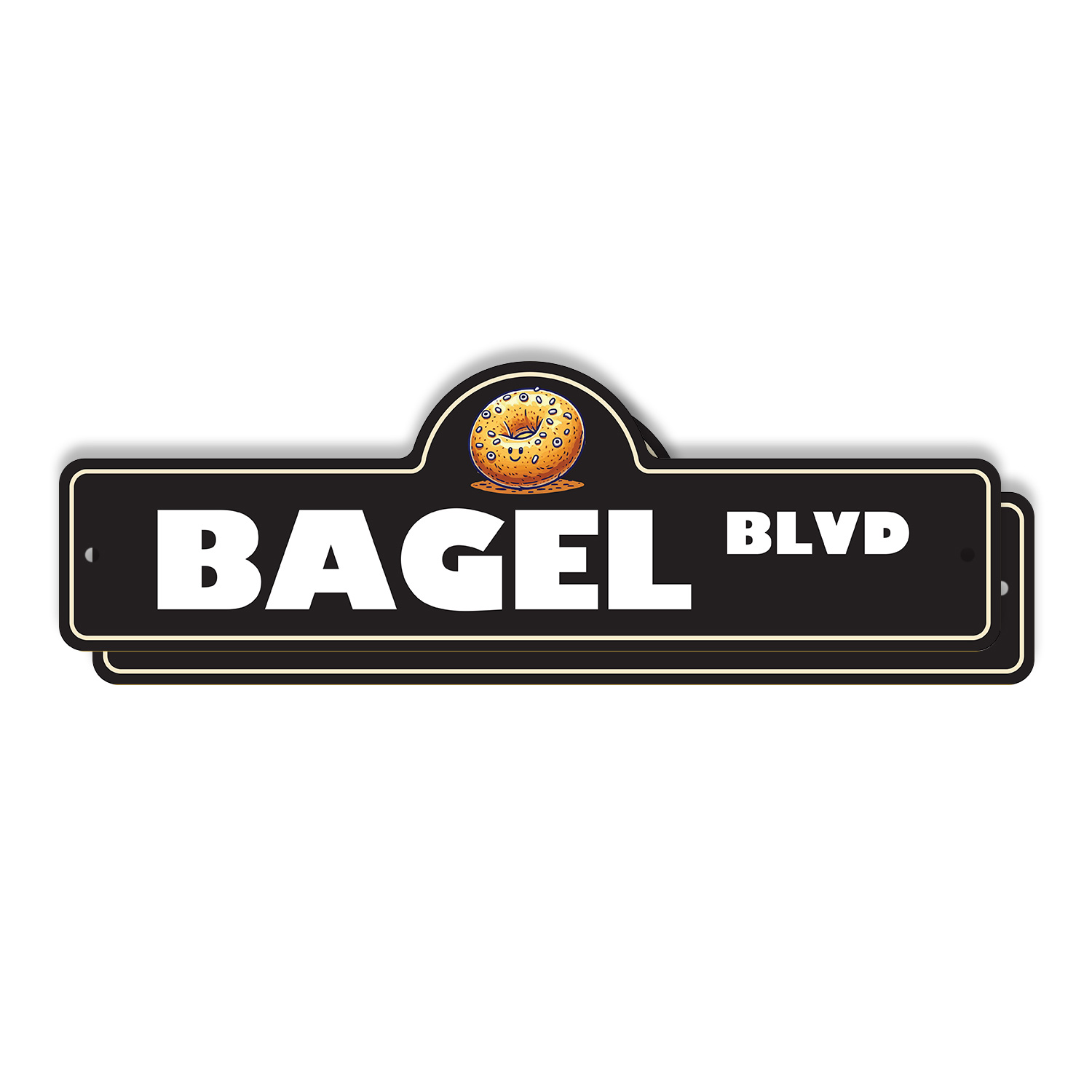 Letrero de calle de plástico bagel cruce Xing regalo novedad divertido - Imagen 11 de 21