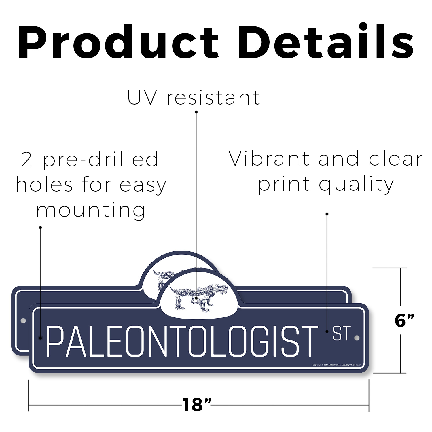 Paleontologist Plastic Street Sign Crossing Xing Gift Novelty Funny - Picture 12 of 21