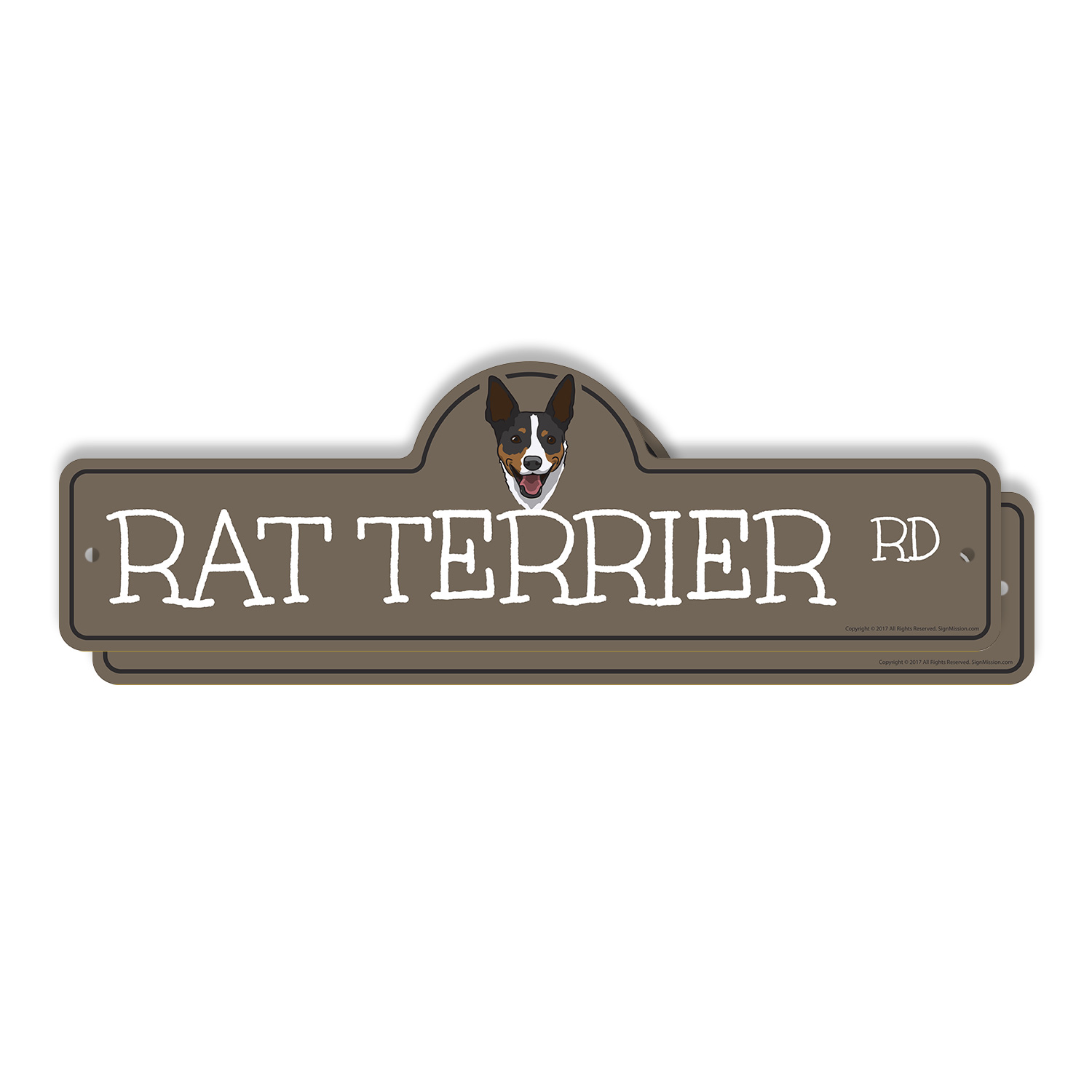 Rat Terrier Plastic Street Sign Crossing Xing Gift Novelty Funny - Picture 9 of 21