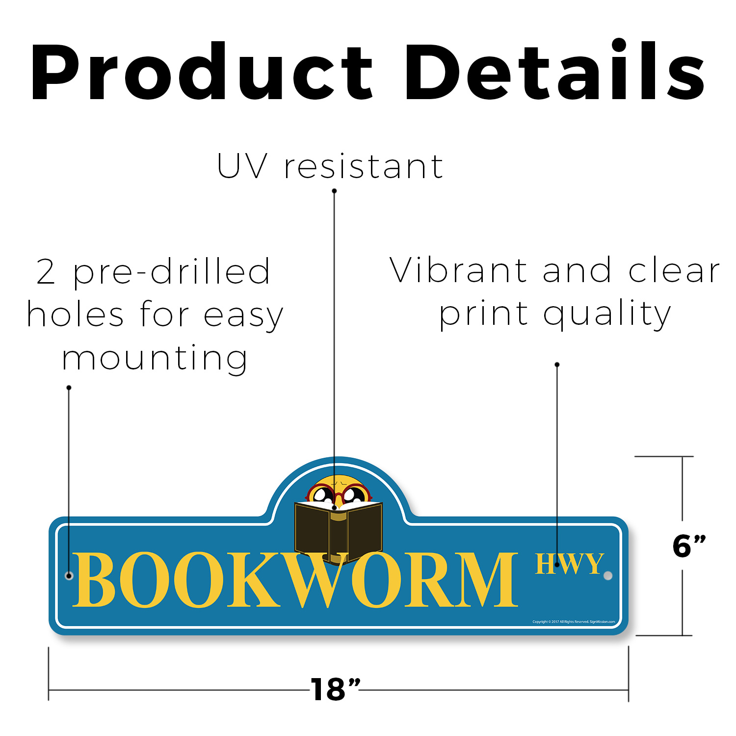 Bookworm Plastic Street Sign Crossing Xing Gift Novelty Funny - Picture 17 of 21