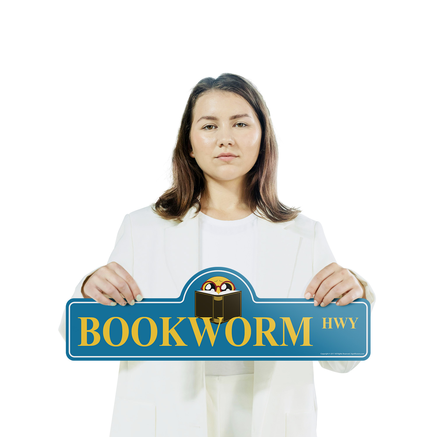 Bookworm Plastic Street Sign Crossing Xing Gift Novelty Funny - Picture 8 of 21