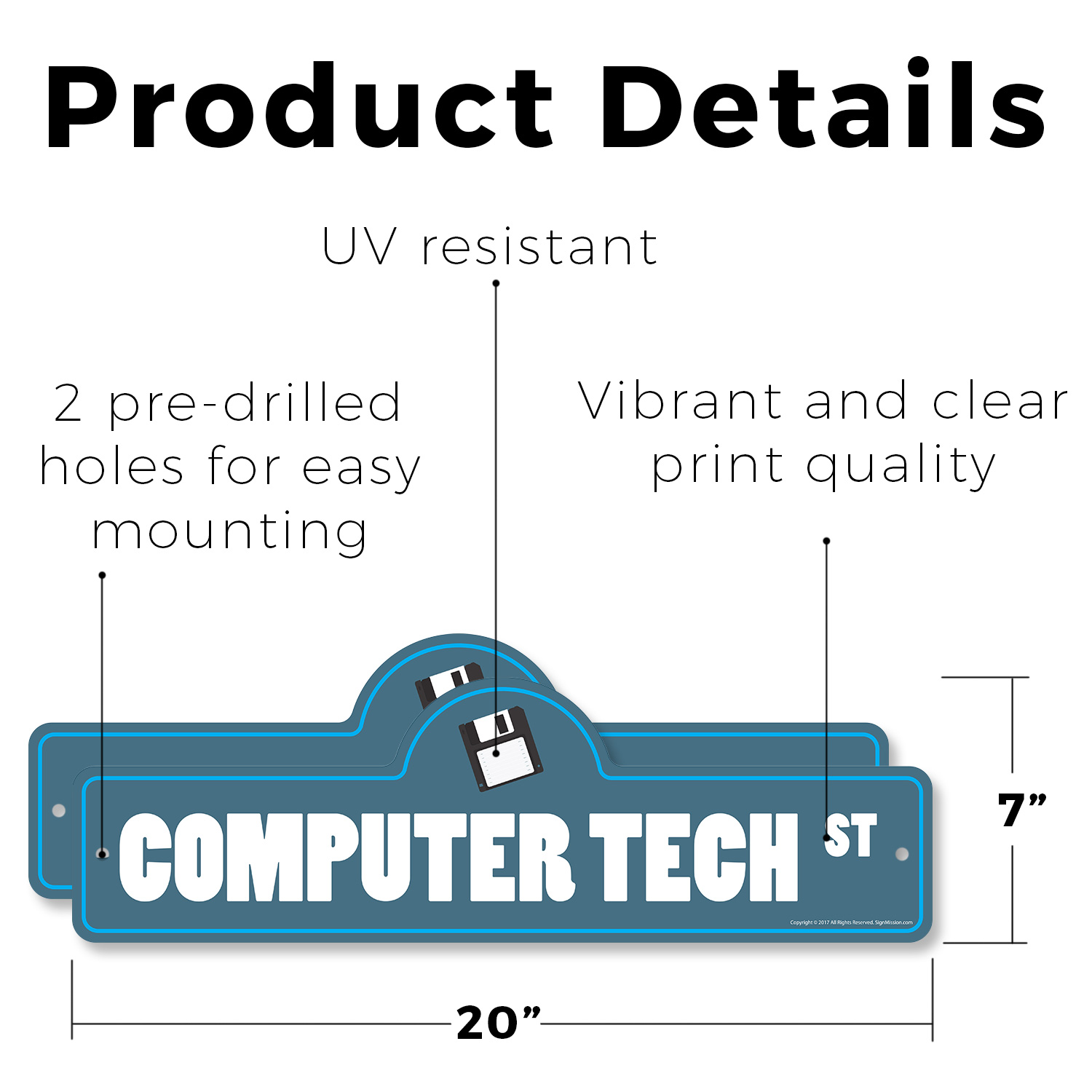 Computer Tech Plastic Street Sign Crossing Xing Gift Novelty Funny - Picture 10 of 21