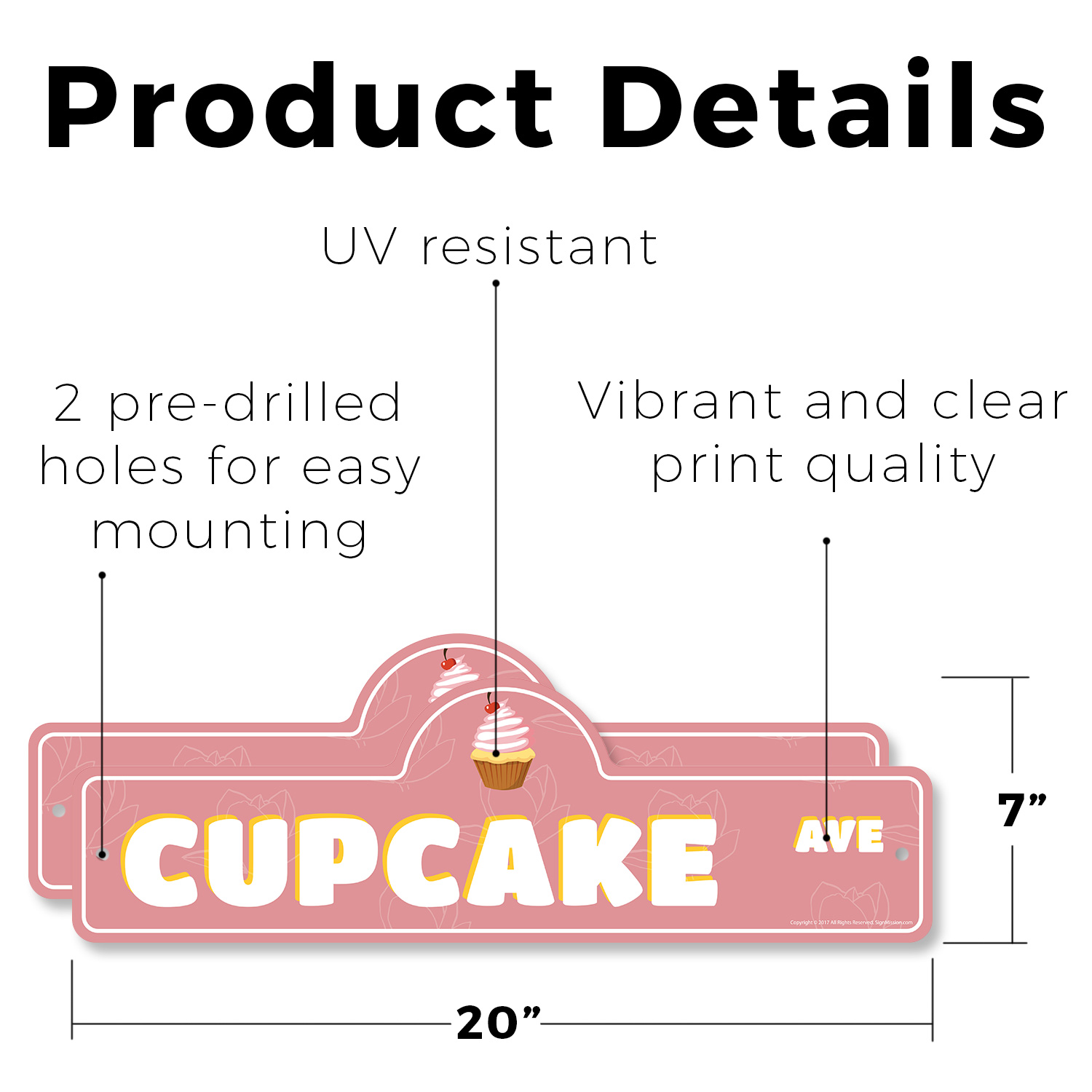 Cupcake Plastic Street Sign Crossing Xing Gift Novelty Funny - Picture 14 of 21