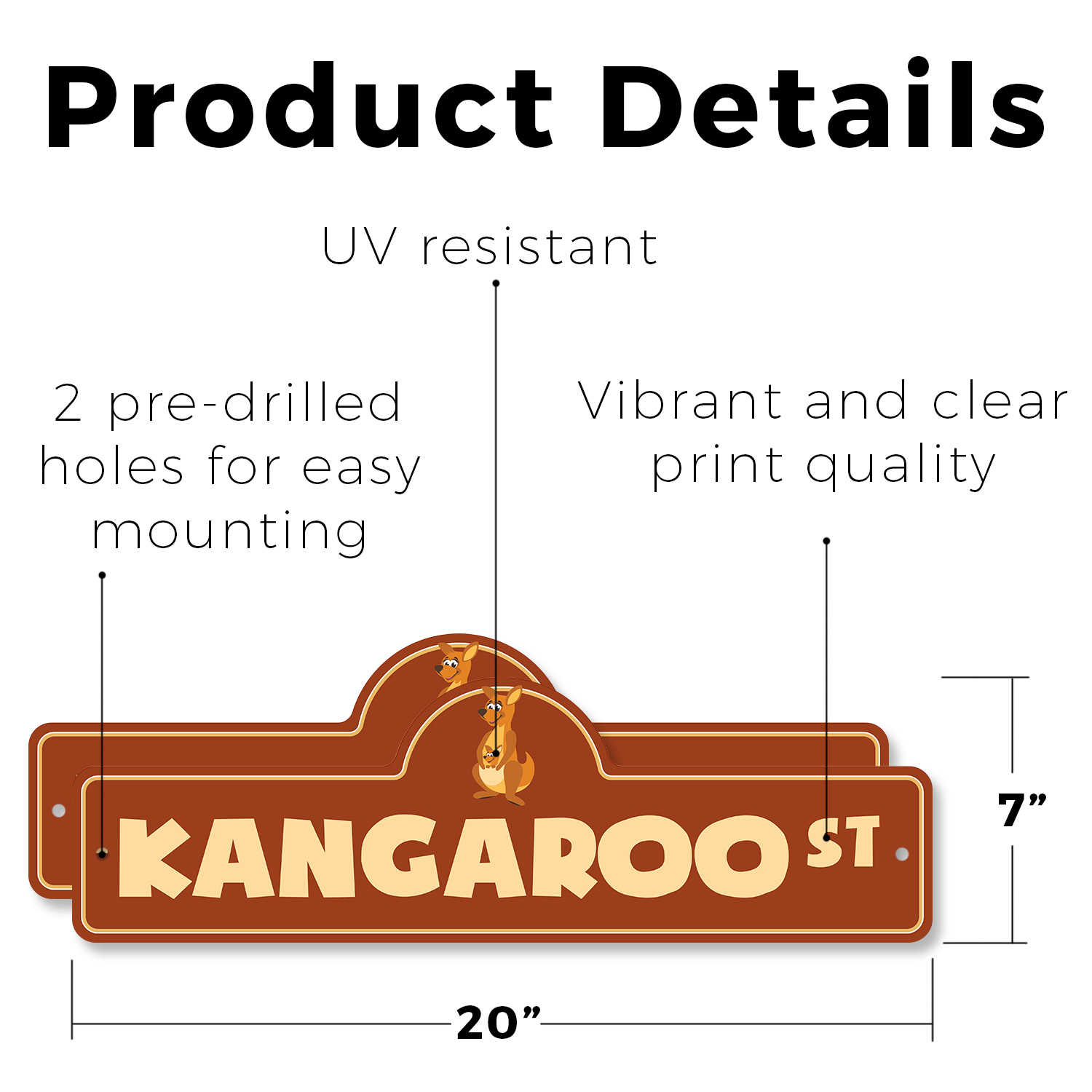 Kangaroo Plastic Street Sign Crossing Xing Gift Novelty Funny | eBay