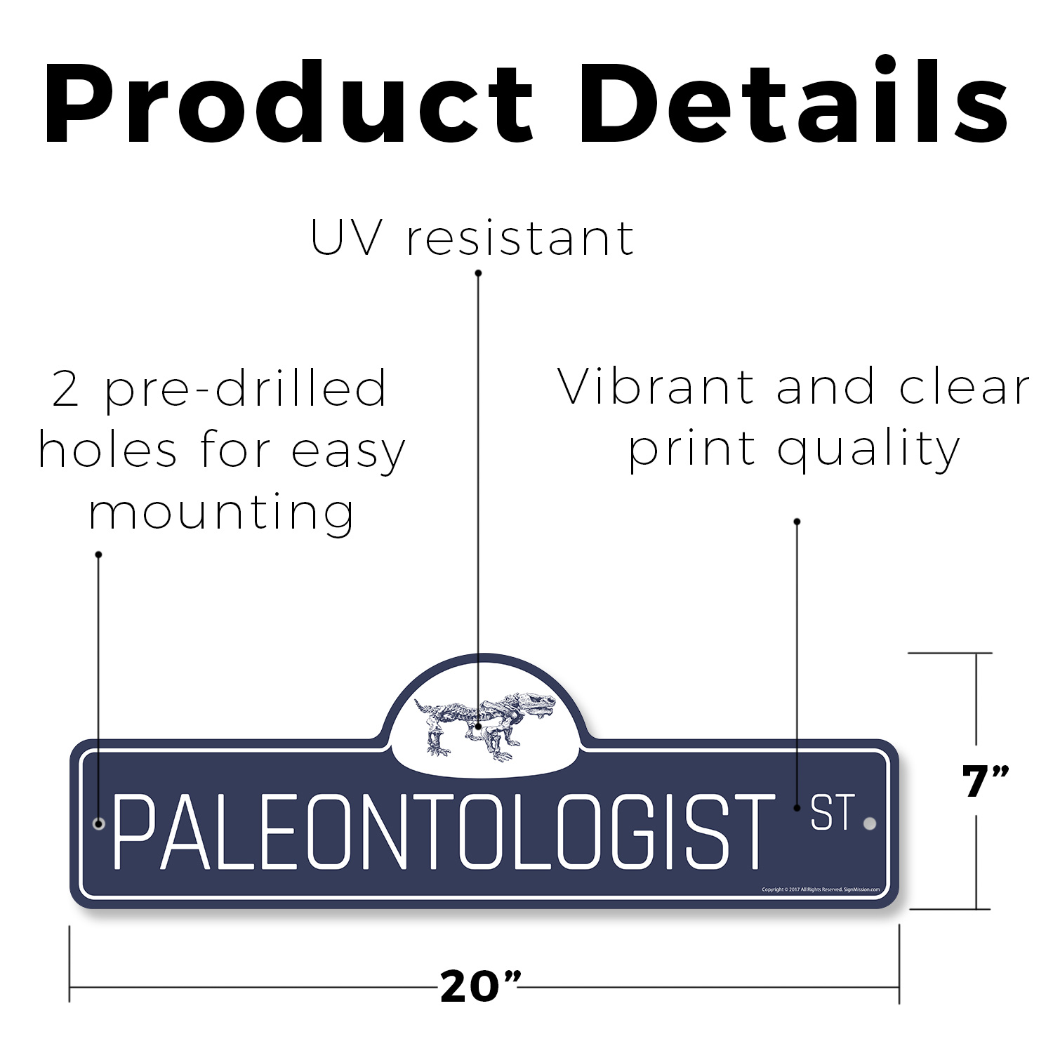 Paleontologist Plastic Street Sign Crossing Xing Gift Novelty Funny - Picture 21 of 21