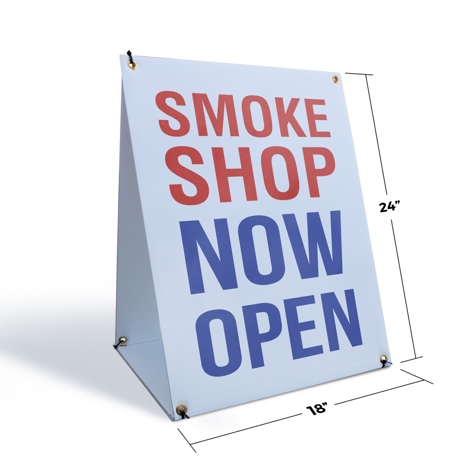 Letrero de acera con marco en A Smoke Shop ahora abierto gran apertura productos herbales lo último - Imagen 6 de 6
