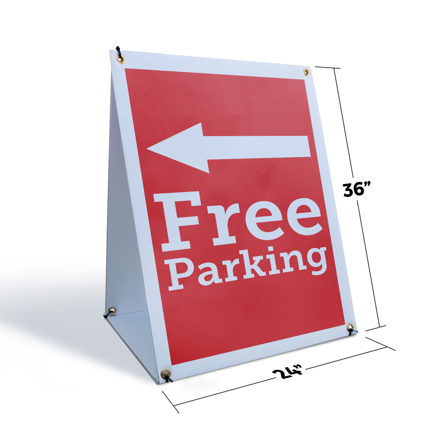 Free Parking Left A-Frame Sidewalk Sign Directional Signage Event Promotions - Picture 6 of 6