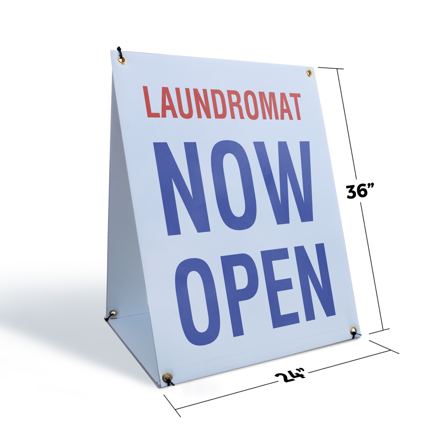 Waschsalon jetzt geöffnet A-Rahmen Gehwegschild Grand Opening Wäscheservice bereit - Bild 6 von 6