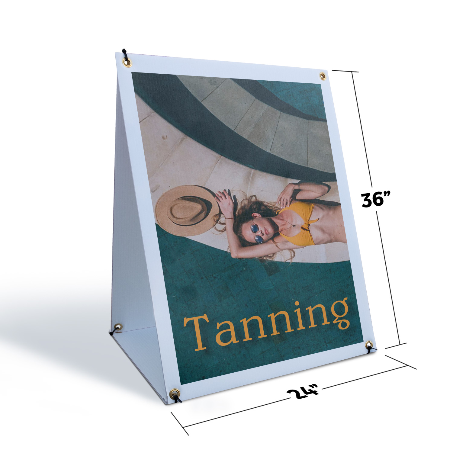 Tanning A-Frame Sidewalk Sign Beauty Services Professional Equipment Best Buy - Picture 6 of 6