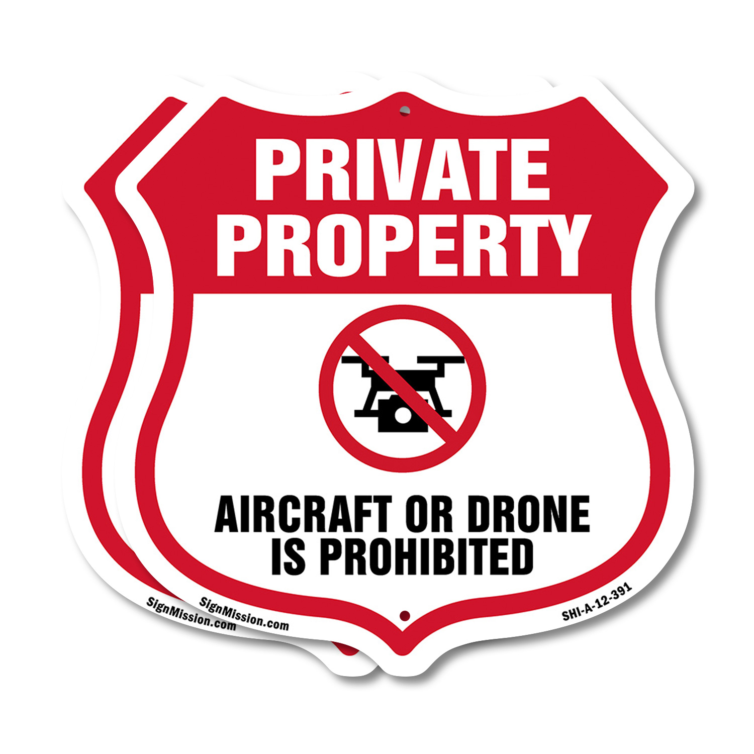 No Drone Shield Sign Aircraft Or Drone Is Prohibited Shield Shaped Sign - Picture 44 of 49