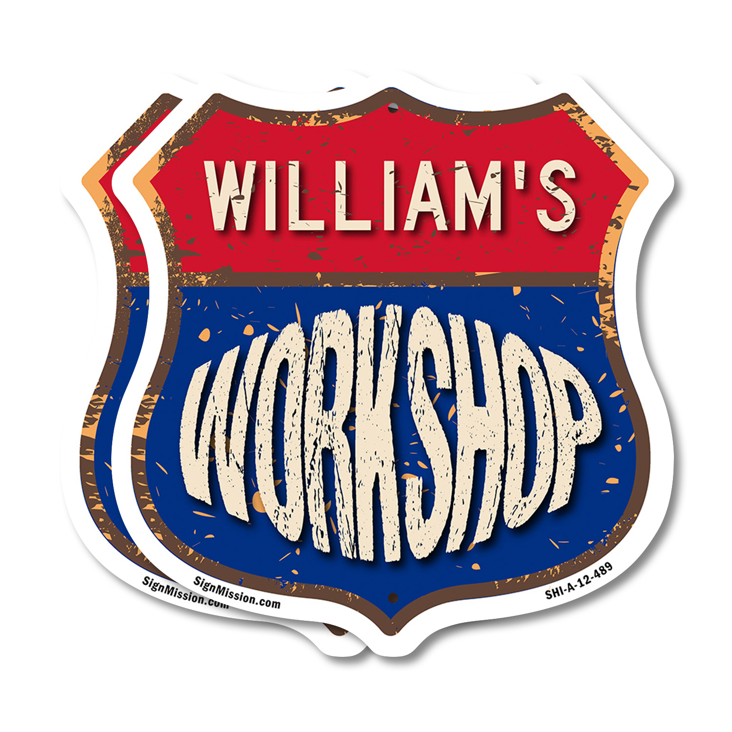 William's Workshop Shield Shaped Sign Weather Resistant Crafted in the USA - Picture 36 of 41