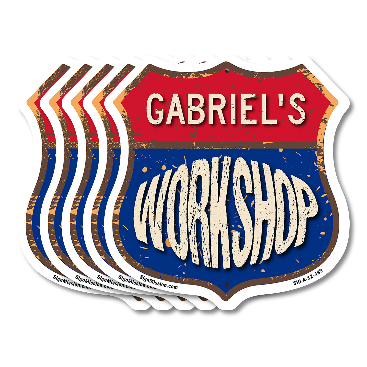 Gabriel's Workshop Shield Shaped Sign Weather Resistant Crafted in the USA - Picture 38 of 41