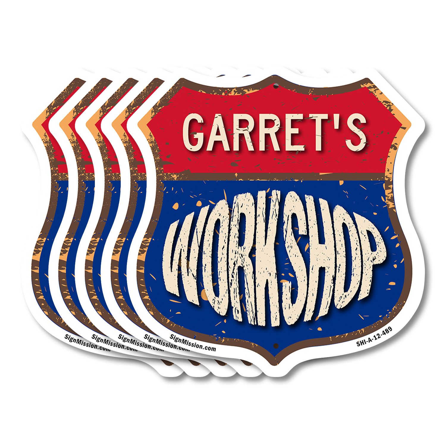 Garret's Workshop Shield Shaped Sign Weather Resistant Crafted in the USA - Picture 38 of 41