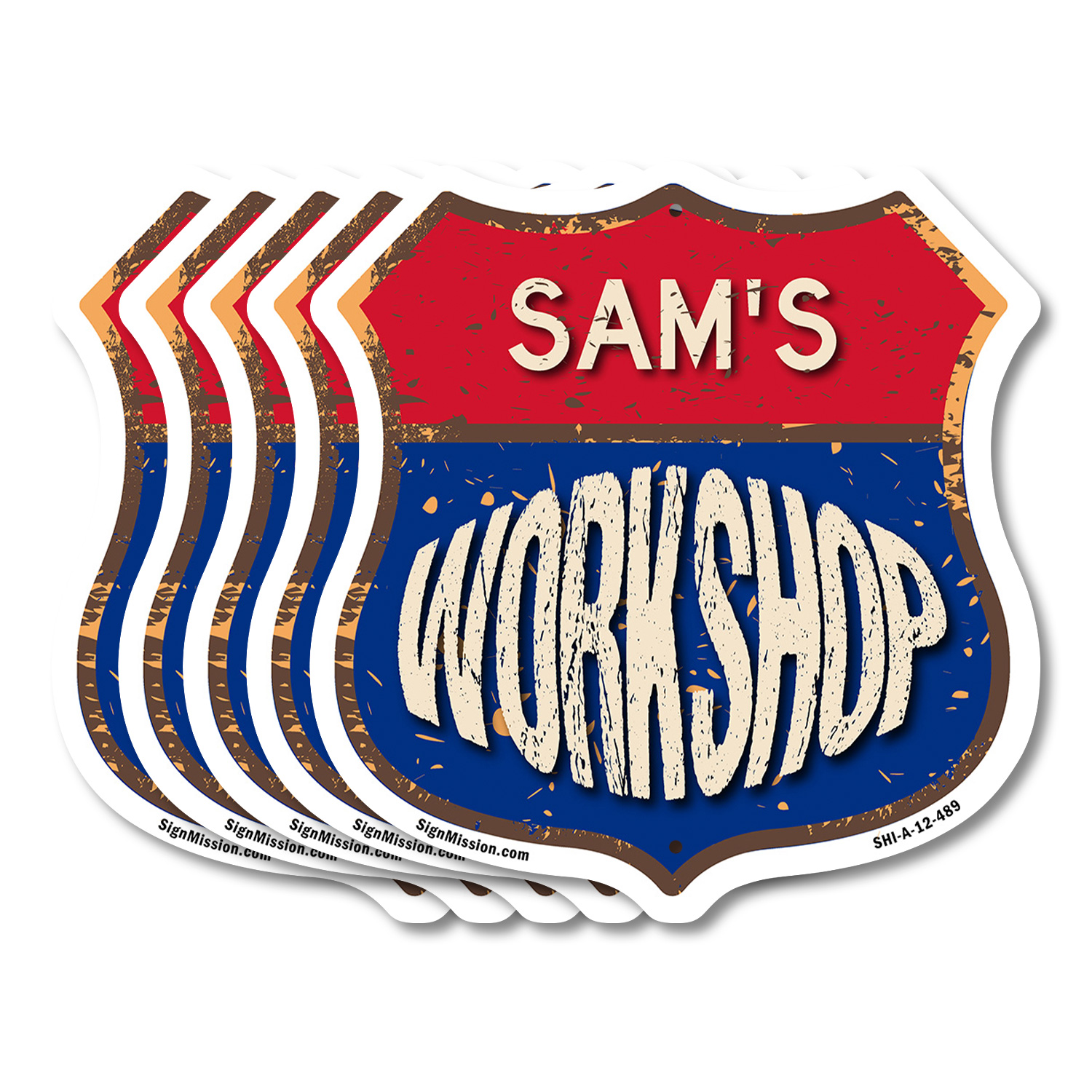 Sam's Workshop Shield Shaped Sign Weather Resistant Crafted in the USA - Picture 38 of 41