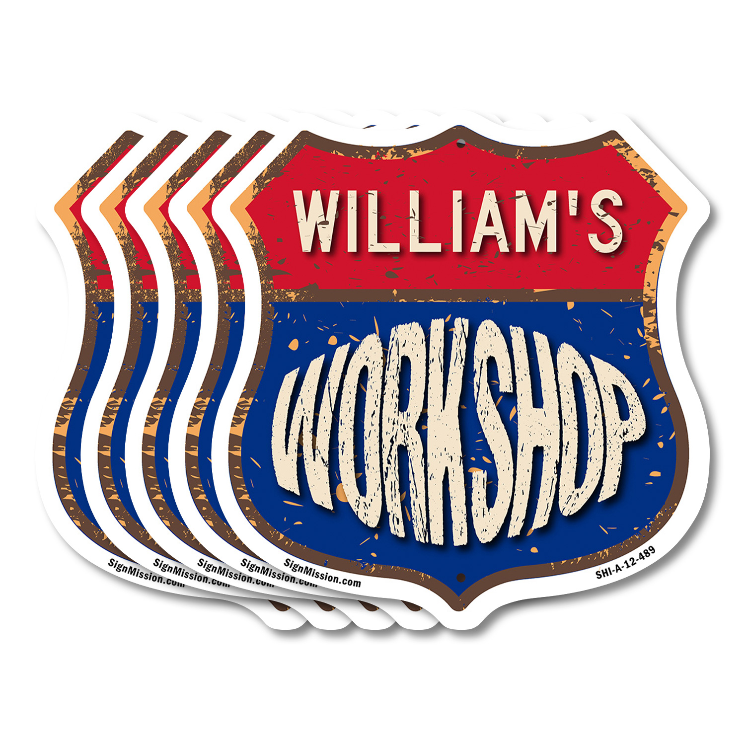 William's Workshop Shield Shaped Sign Weather Resistant Crafted in the USA - Picture 38 of 41