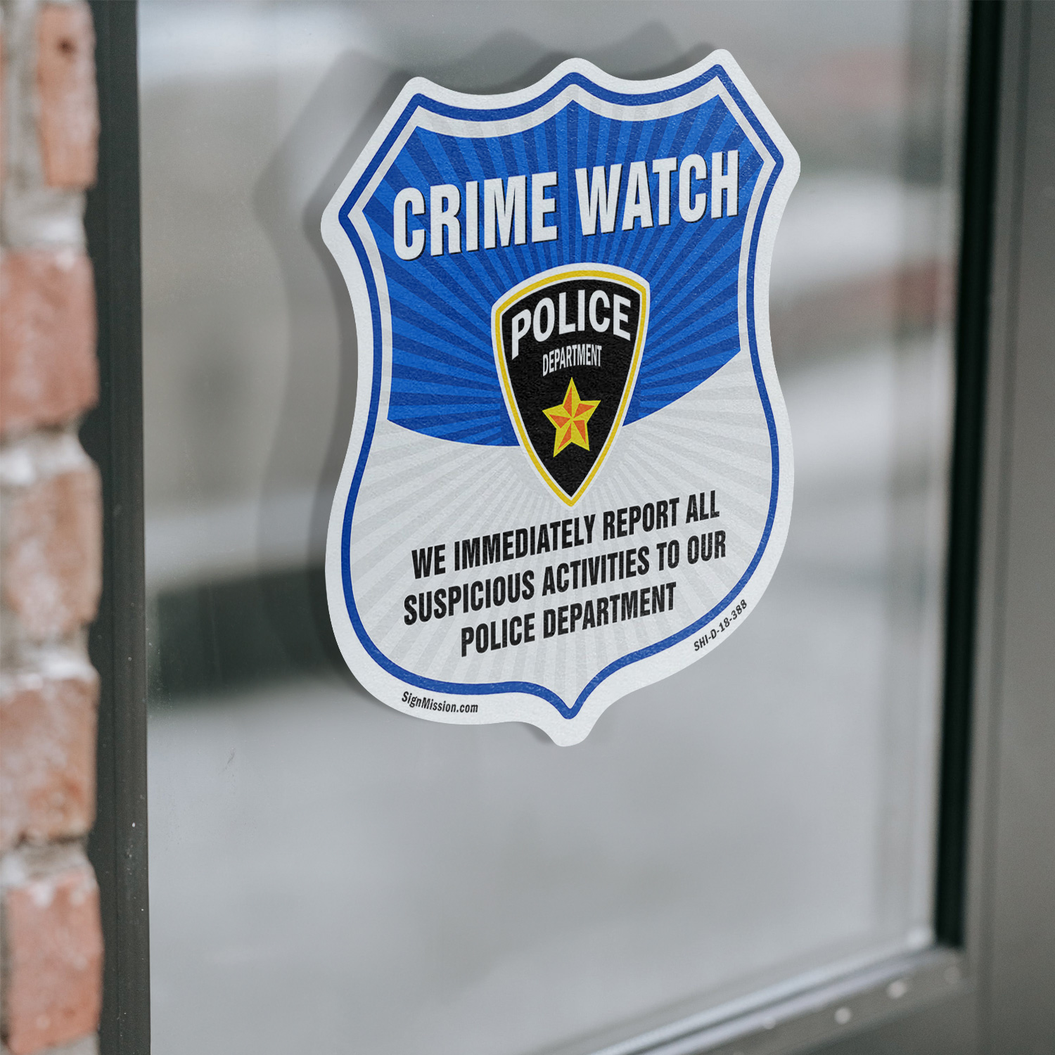 Neighborhood Crime Watch Shield Sign We Immediately Report A Shield Shaped Sign - Picture 15 of 41