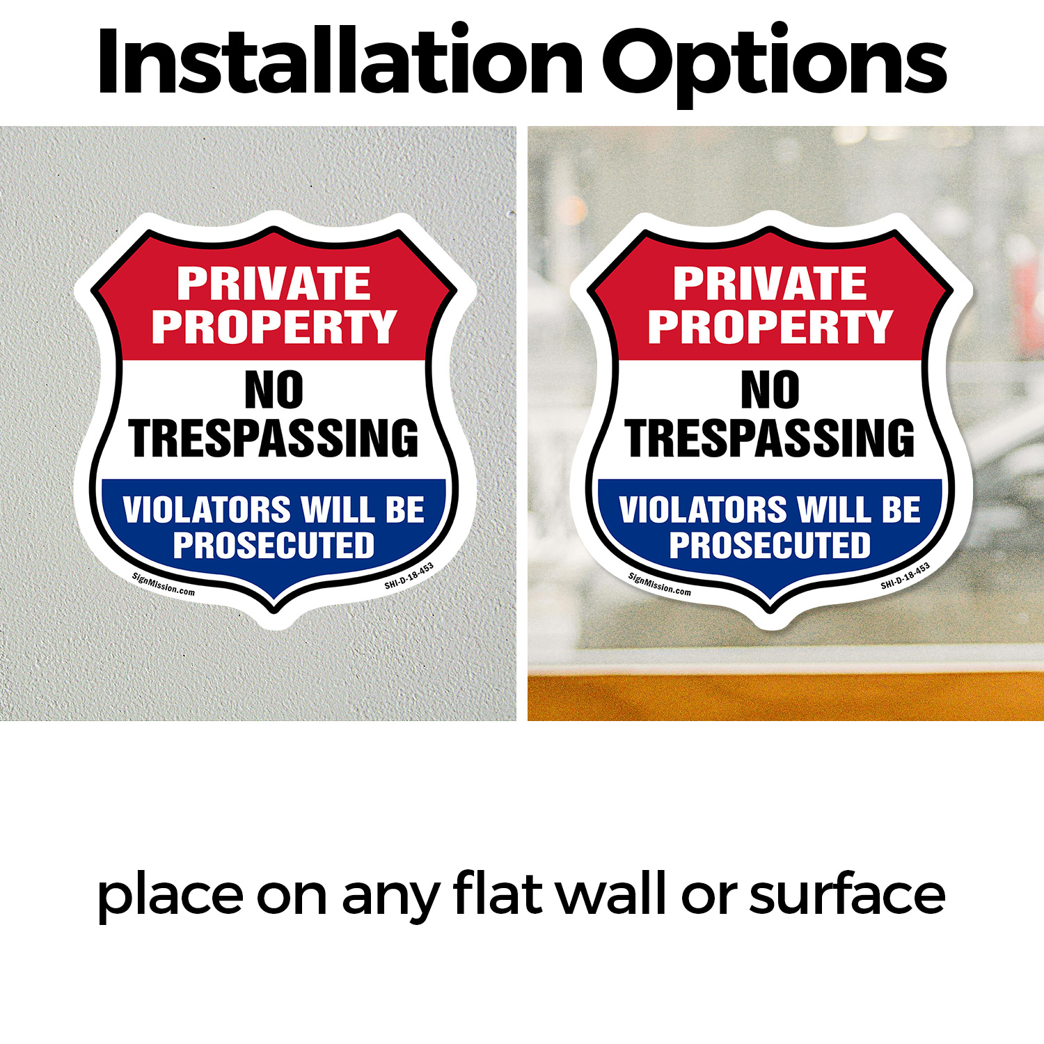 Private Property Shield Sign No Trespassing Violators Will B Shield Shaped Sign - Picture 14 of 41