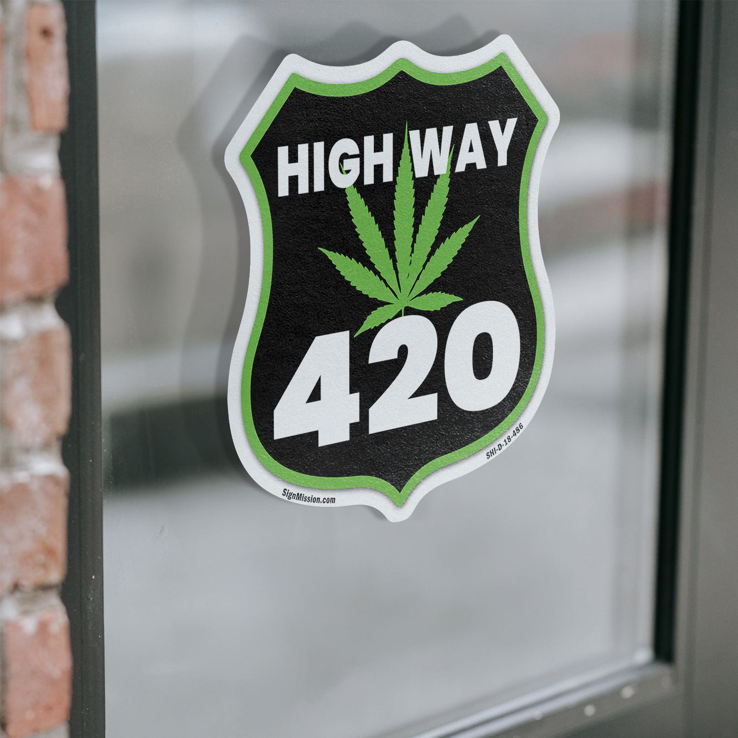 Highway 420 Leaf Shield Shaped Sign Weather Resistant Crafted in the USA - Picture 15 of 41