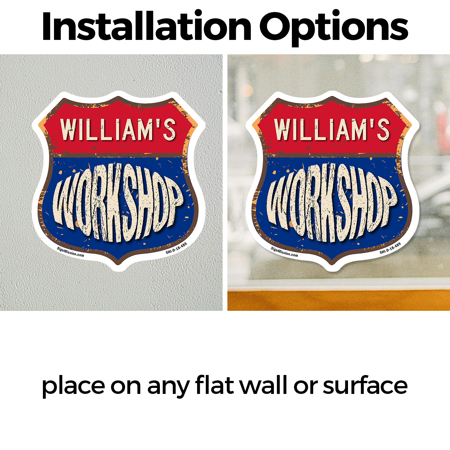William's Workshop Shield Shaped Sign Weather Resistant Crafted in the USA - Picture 14 of 41