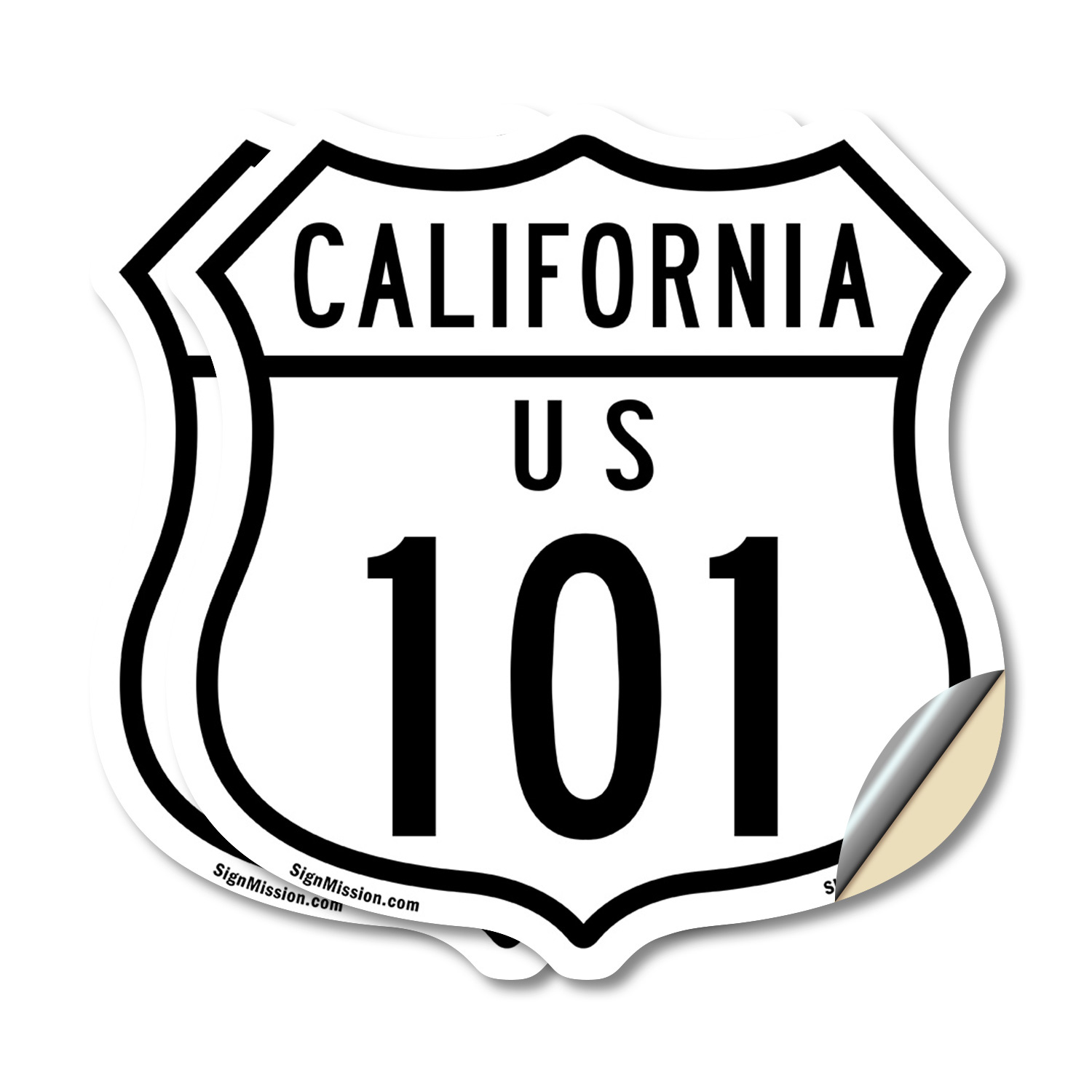 California Route Marker Shield Sign Us 101 Shield Shaped Sign Weather Resistant - Picture 12 of 41