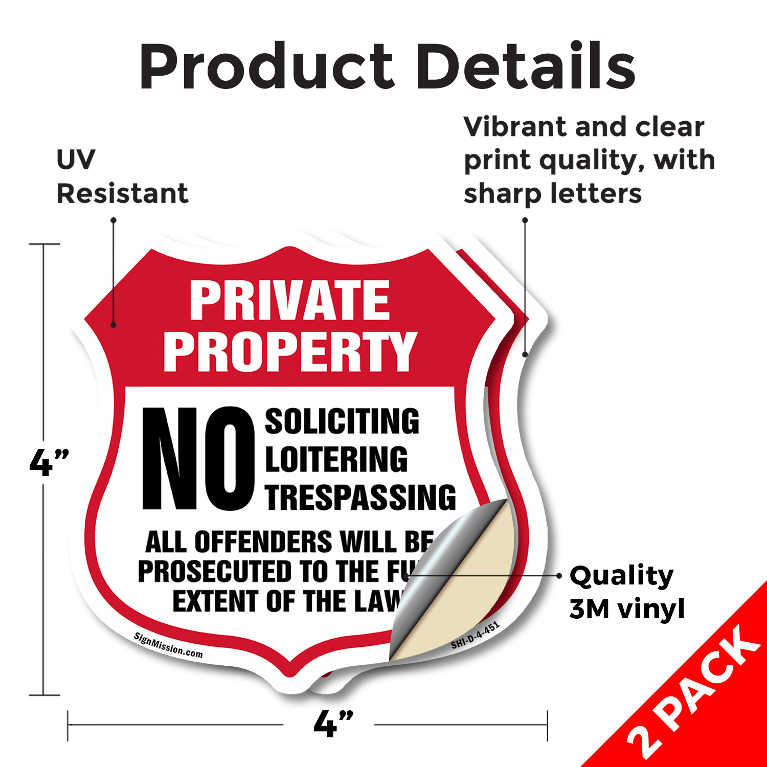 Private Property Shield Sign No Soliciting Loitering Trespas Shield Shaped Sign - Picture 11 of 37