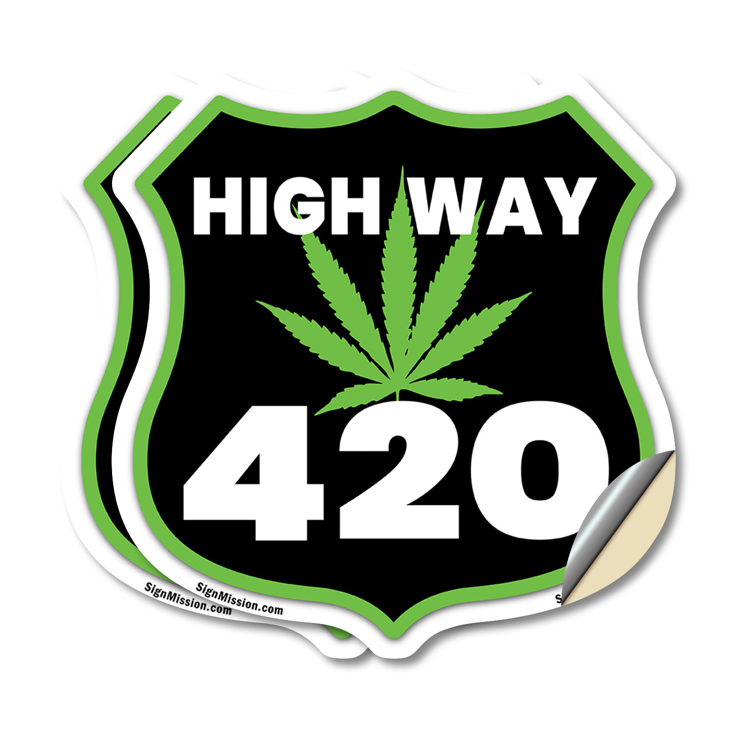 Highway 420 Leaf Shield Shaped Sign Weather Resistant Crafted in the USA - Picture 12 of 41