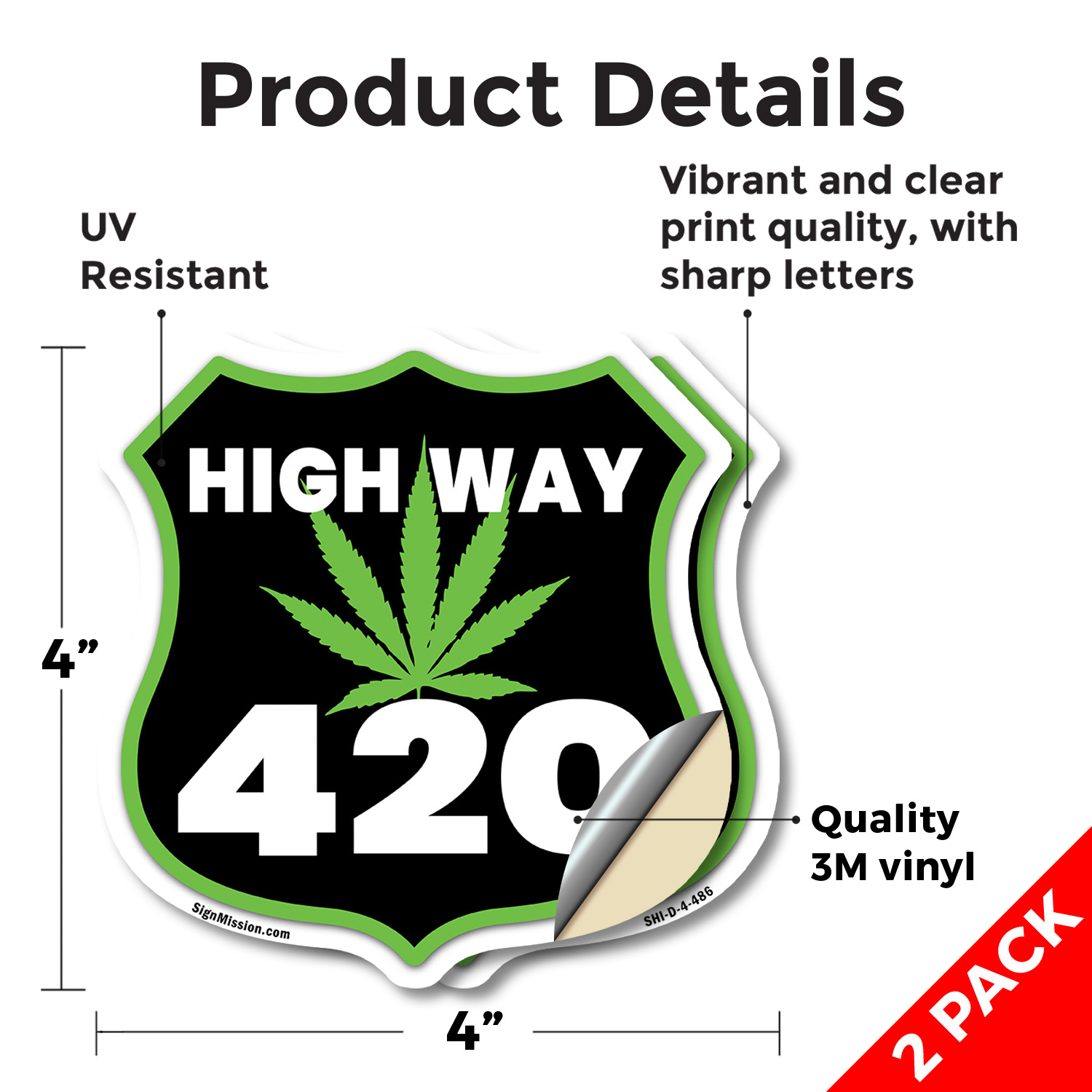 Highway 420 Leaf Shield Shaped Sign Weather Resistant Crafted in the USA - Picture 13 of 41