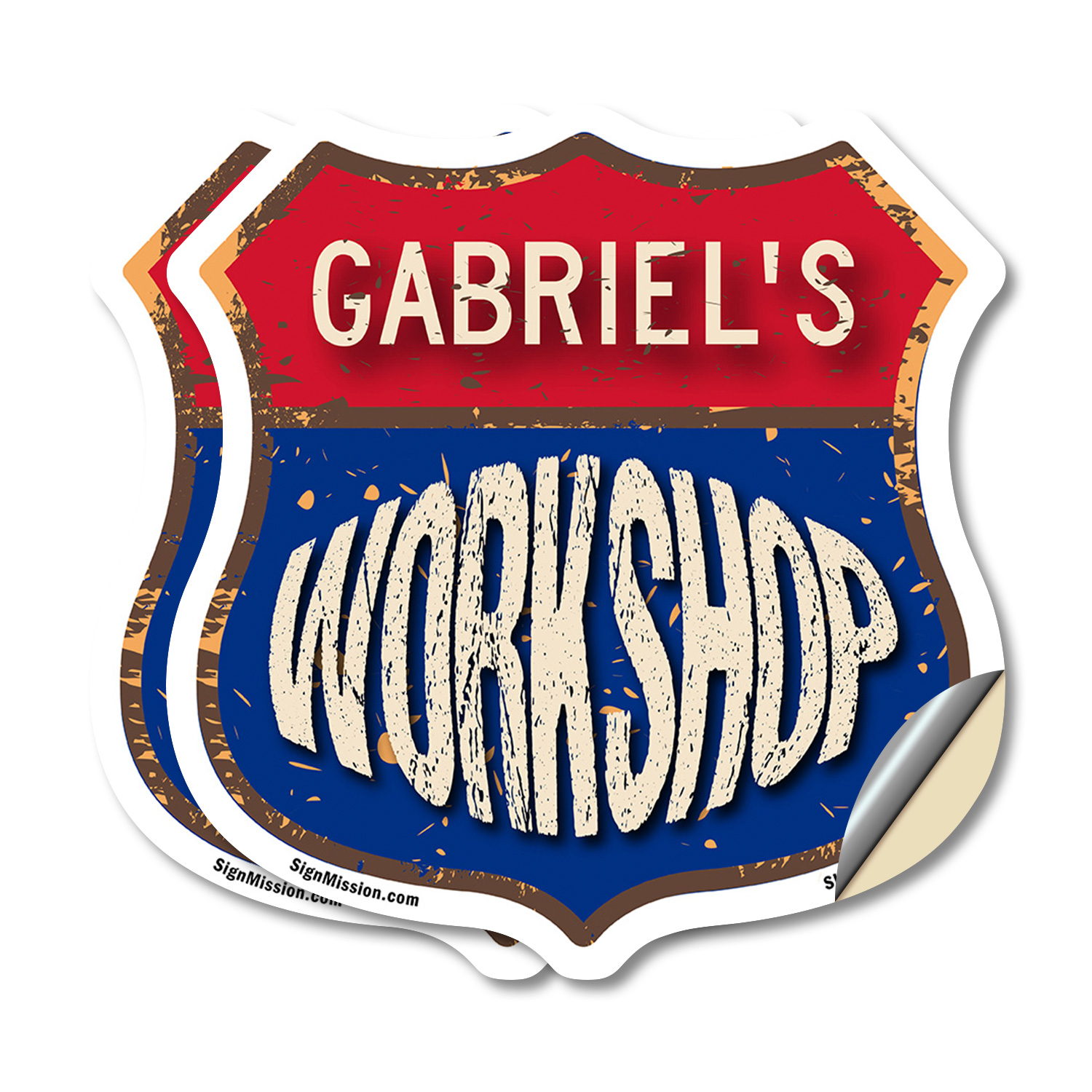 Gabriel's Workshop Shield Shaped Sign Weather Resistant Crafted in the USA - Picture 12 of 41