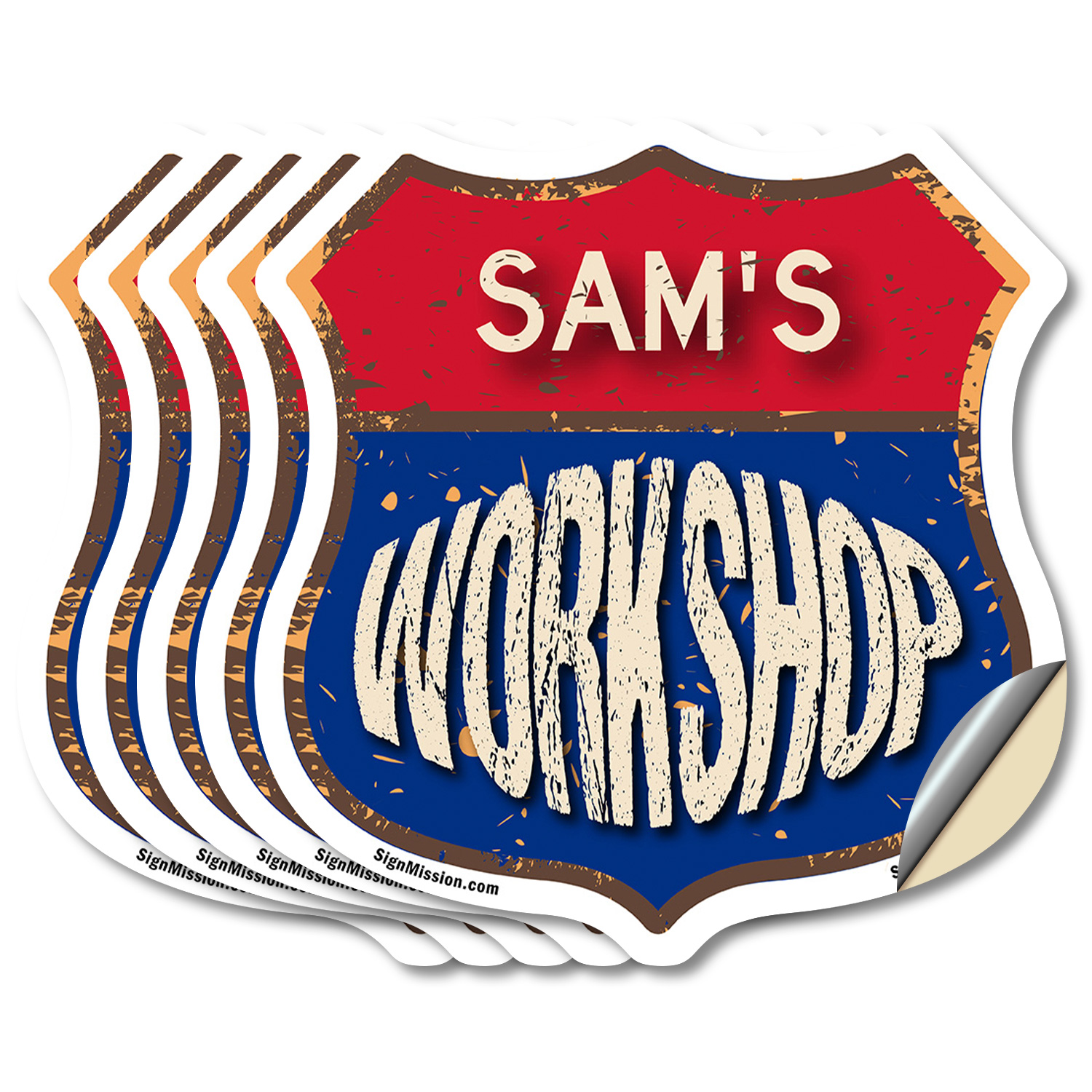 Sam's Workshop Shield Shaped Sign Weather Resistant Crafted in the USA - Picture 20 of 41