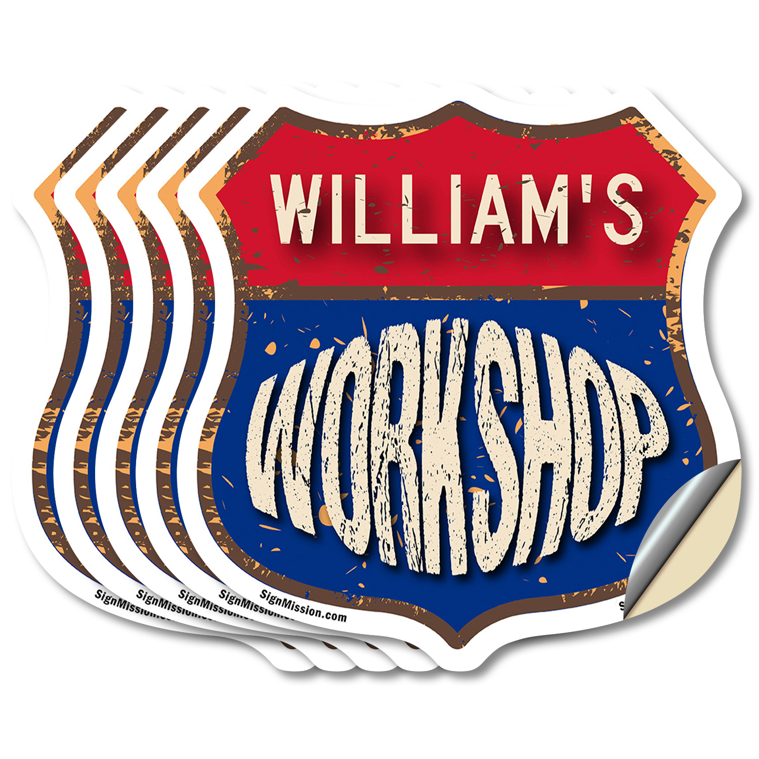 William's Workshop Shield Shaped Sign Weather Resistant Crafted in the USA - Picture 20 of 41