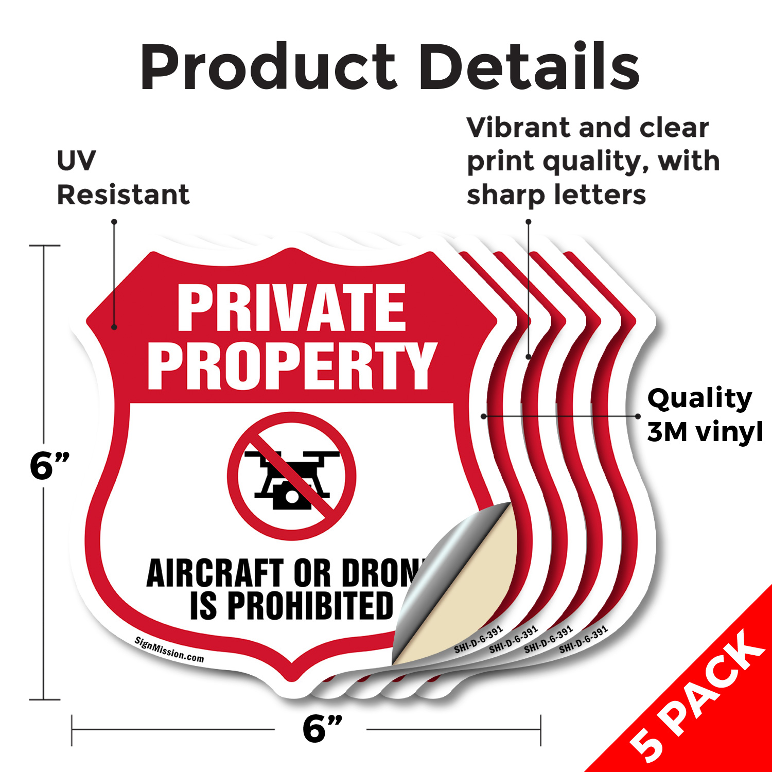 No Drone Shield Sign Aircraft Or Drone Is Prohibited Shield Shaped Sign - Picture 35 of 49