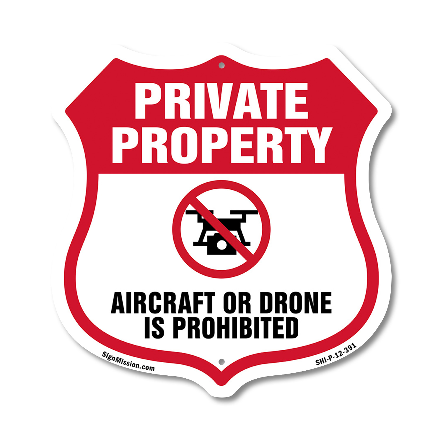 No Drone Shield Sign Aircraft Or Drone Is Prohibited Shield Shaped Sign - Picture 40 of 49