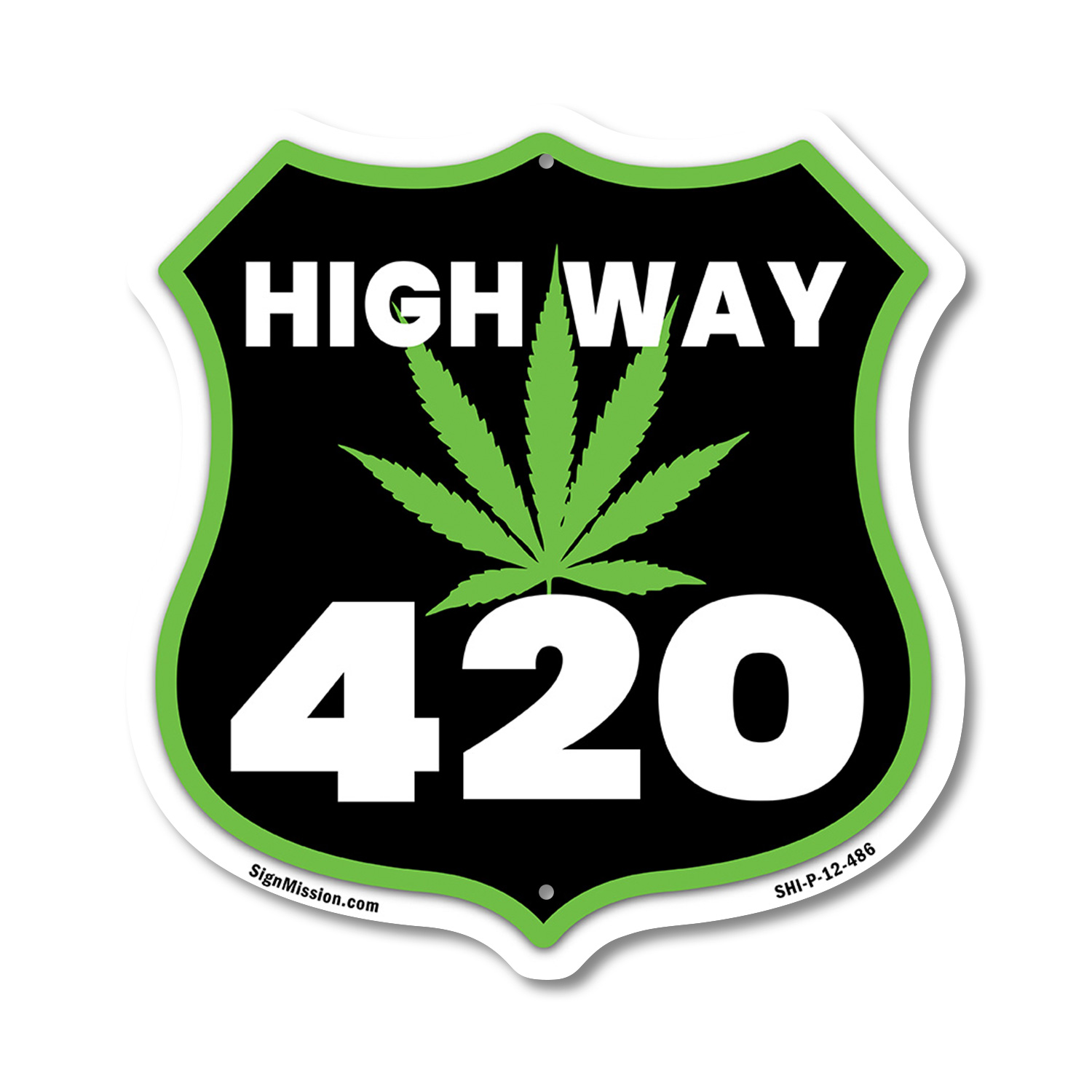 Highway 420 Leaf Shield Shaped Sign Weather Resistant Crafted in the USA - Picture 32 of 41