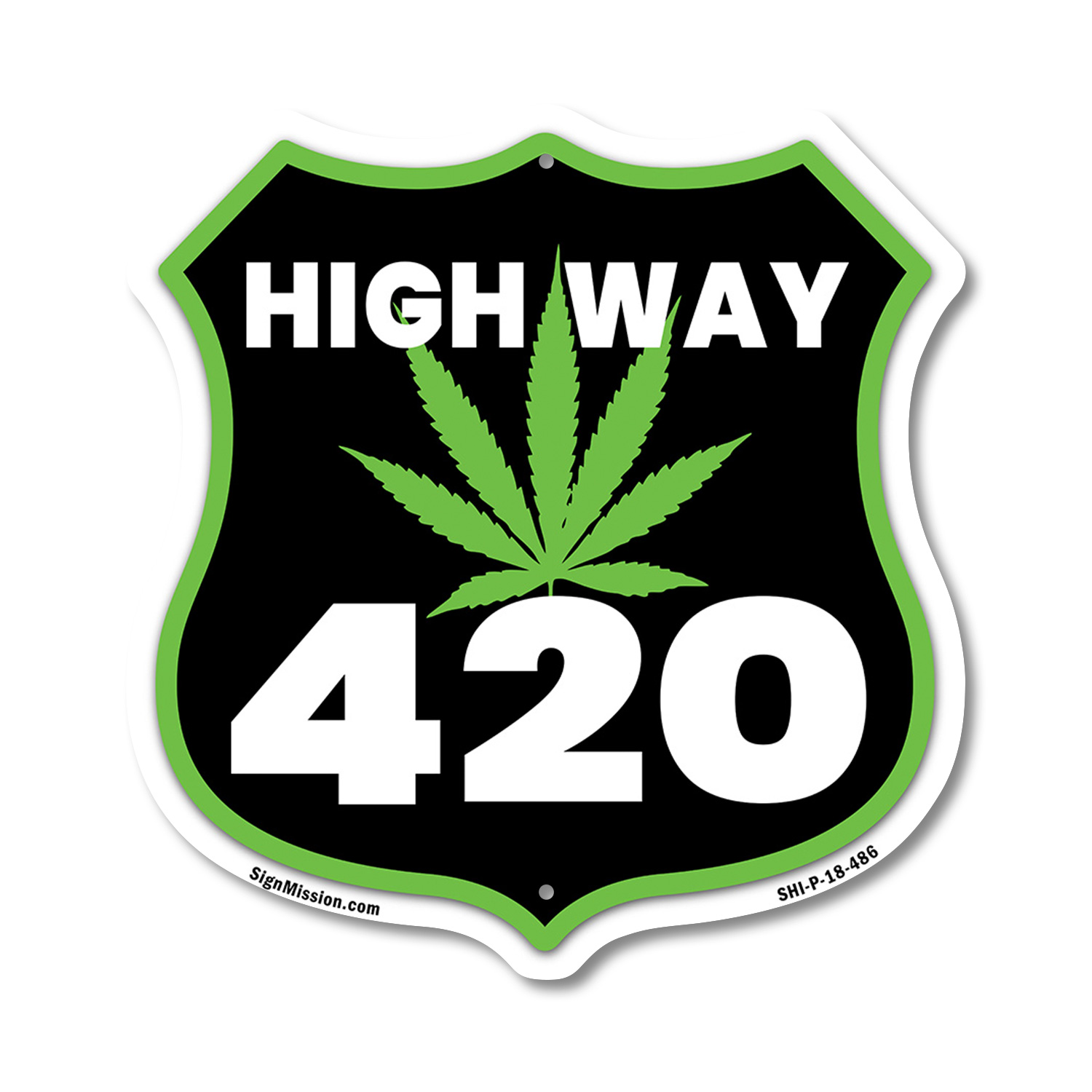 Highway 420 Leaf Shield Shaped Sign Weather Resistant Crafted in the USA - Picture 34 of 41