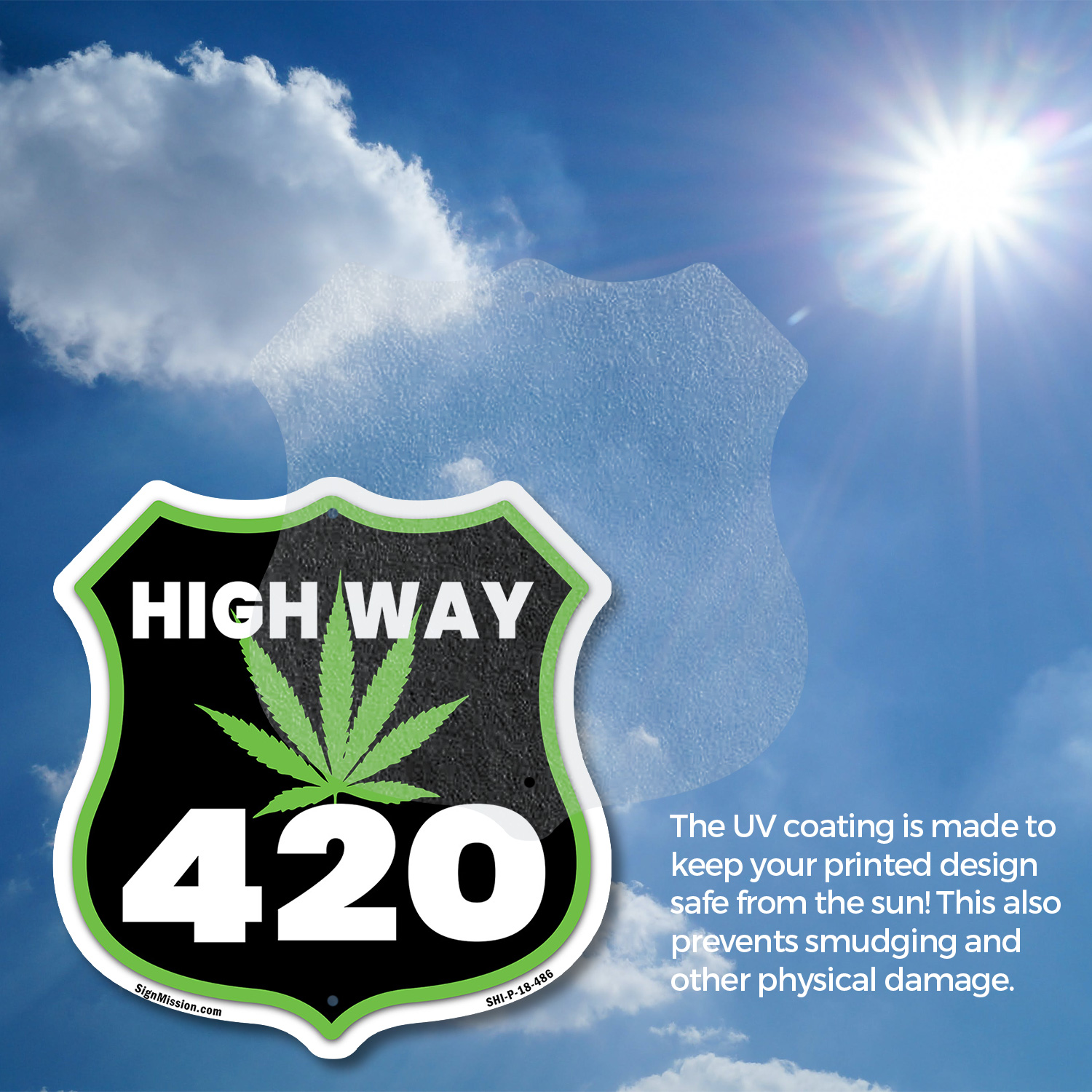 Highway 420 Leaf Shield Shaped Sign Weather Resistant Crafted in the USA - Picture 16 of 41