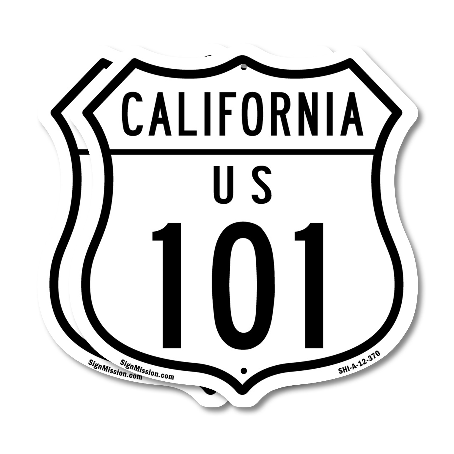 California Route Marker Shield Sign Us 101 Shield Shaped Sign Weather Resistant - Picture 8 of 41