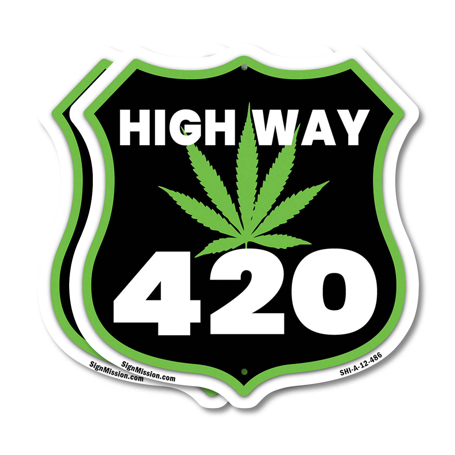 Highway 420 Leaf Shield Shaped Sign Weather Resistant Crafted in the USA - Picture 8 of 41