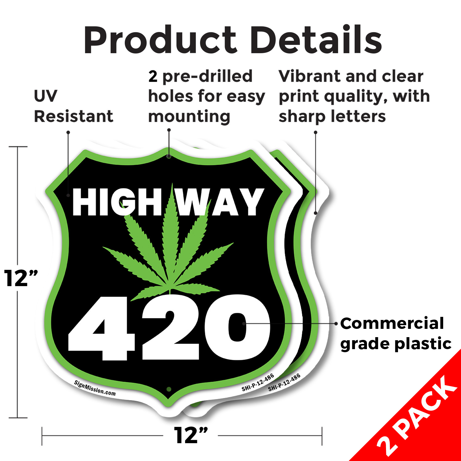 Highway 420 Leaf Shield Shaped Sign Weather Resistant Crafted in the USA - Picture 9 of 41