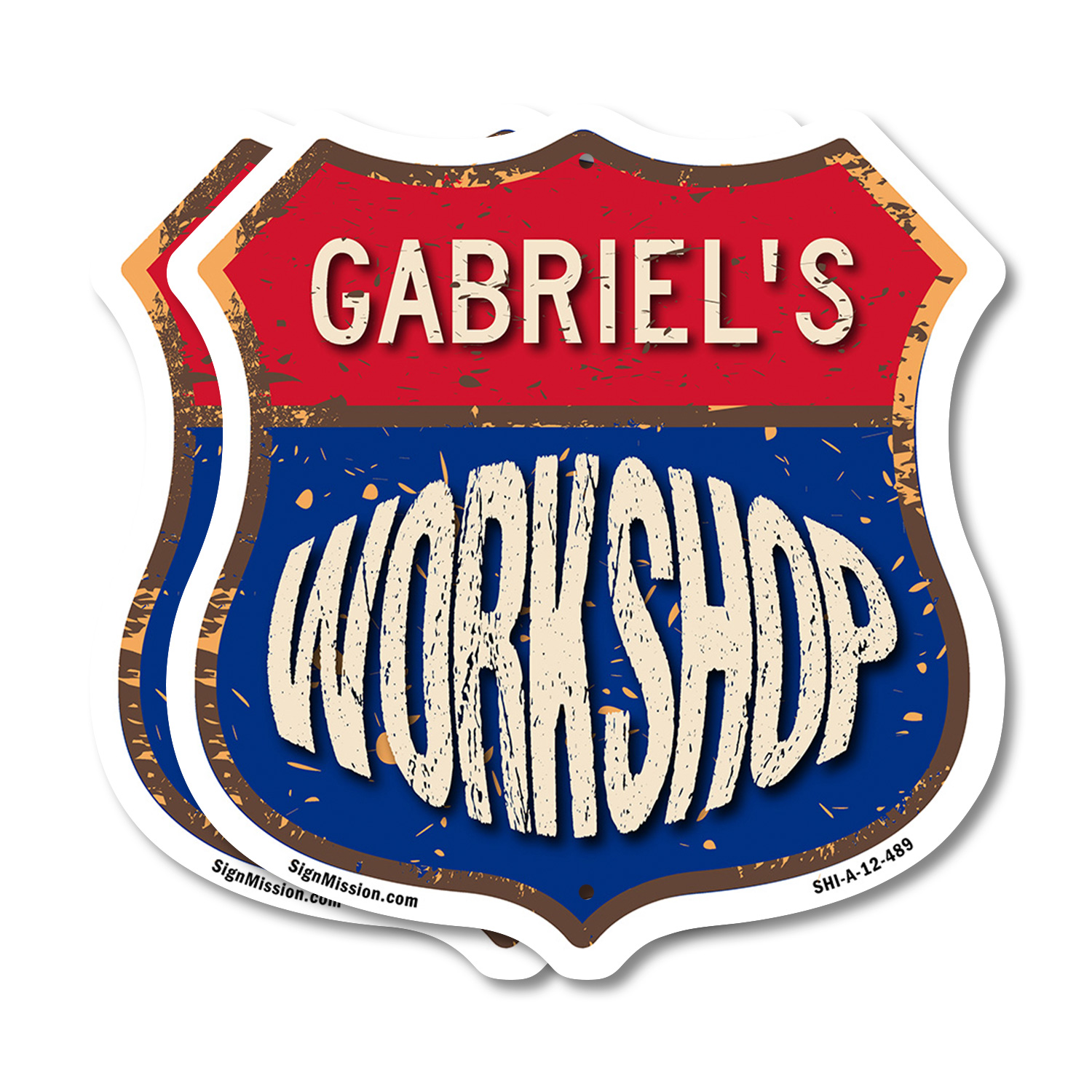 Gabriel's Workshop Shield Shaped Sign Weather Resistant Crafted in the USA - Picture 8 of 41