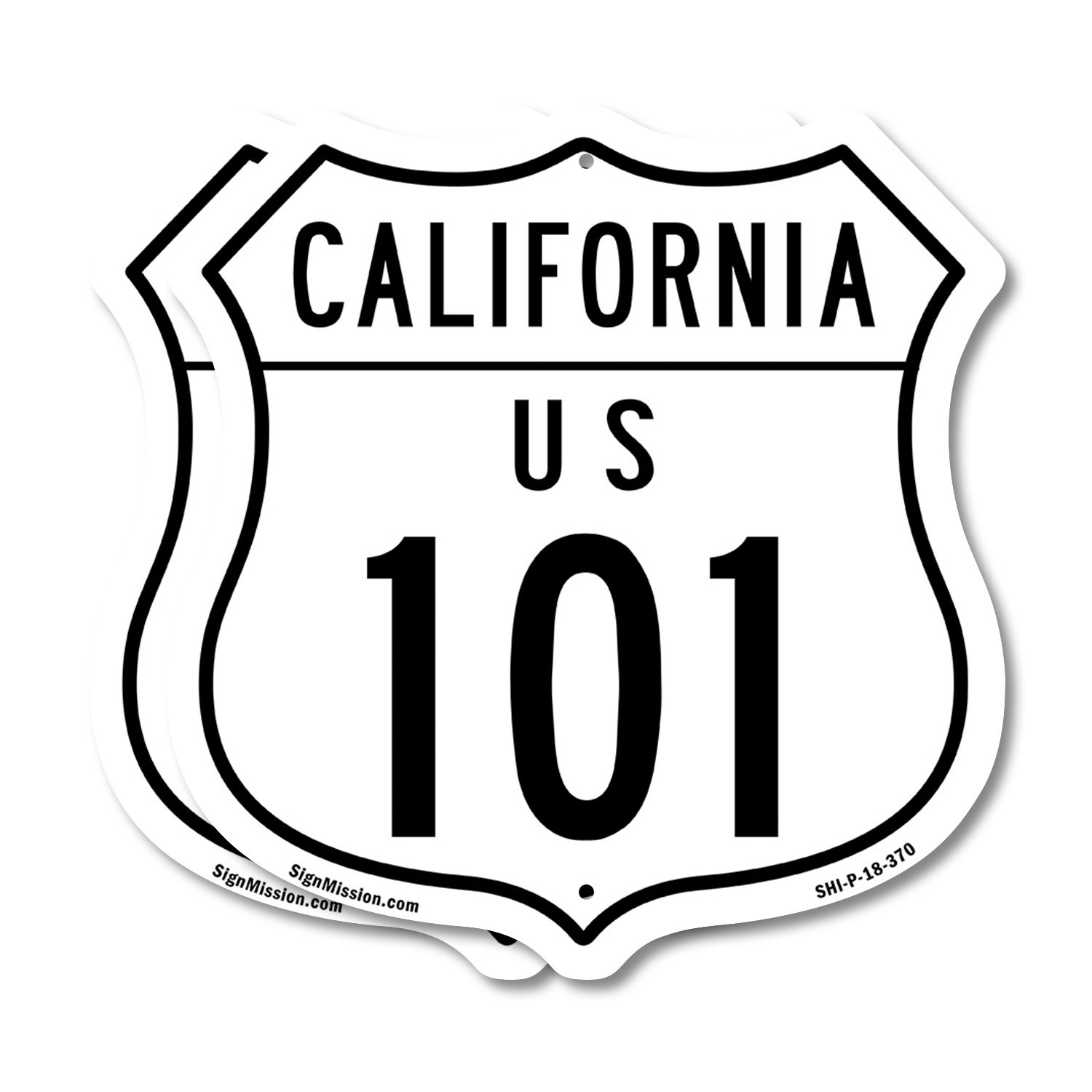 California Route Marker Shield Sign Us 101 Shield Shaped Sign Weather Resistant - Picture 10 of 41