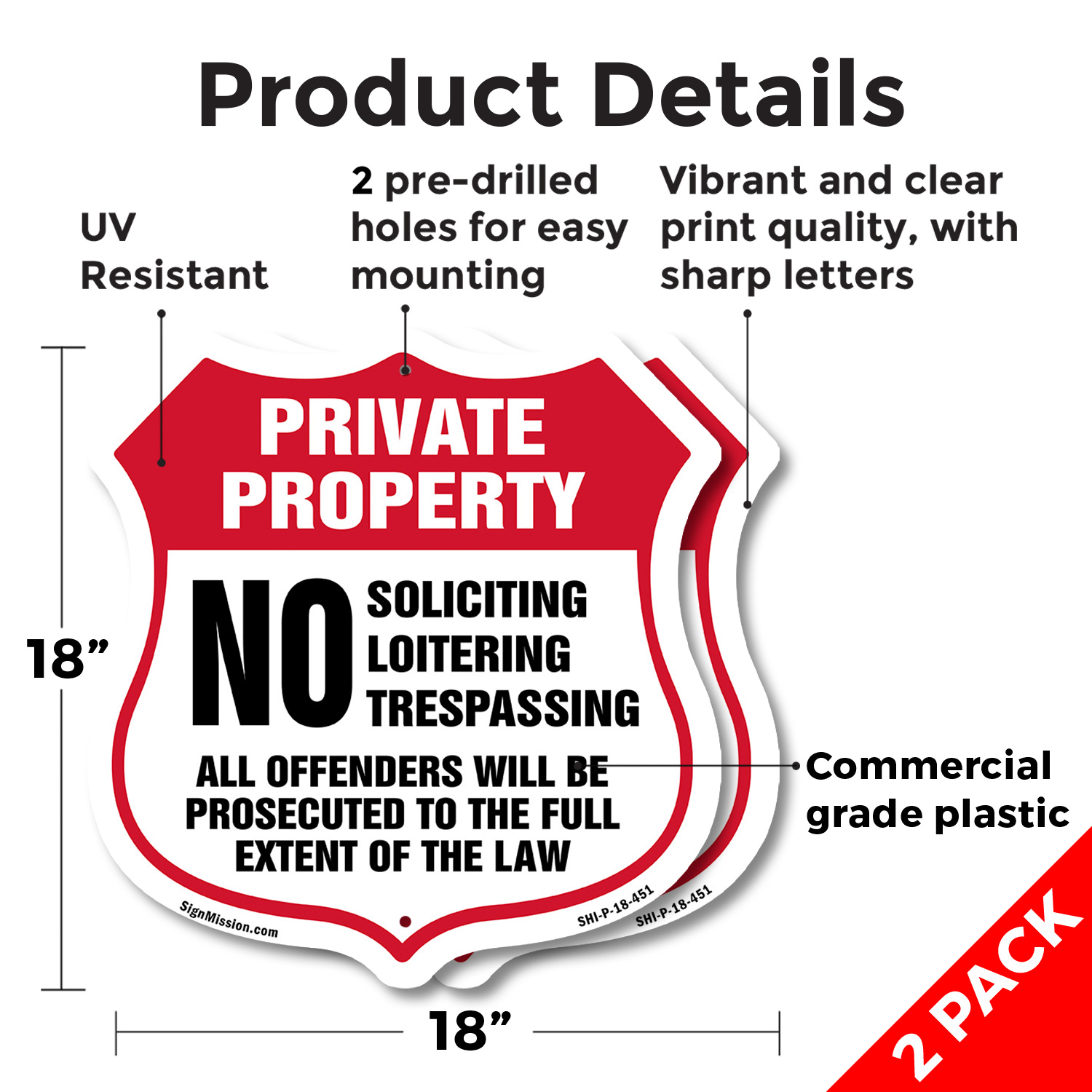 Private Property Shield Sign No Soliciting Loitering Trespas Shield Shaped Sign - Picture 9 of 37