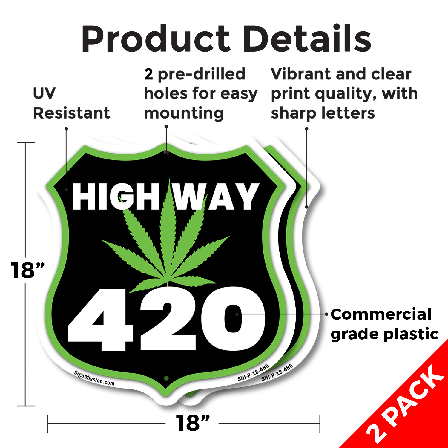 Highway 420 Leaf Shield Shaped Sign Weather Resistant Crafted in the USA - Picture 11 of 41