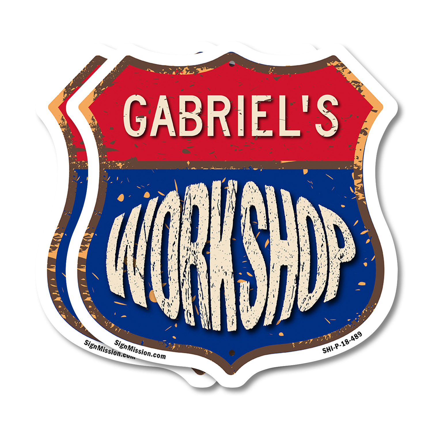 Gabriel's Workshop Shield Shaped Sign Weather Resistant Crafted in the USA - Picture 10 of 41